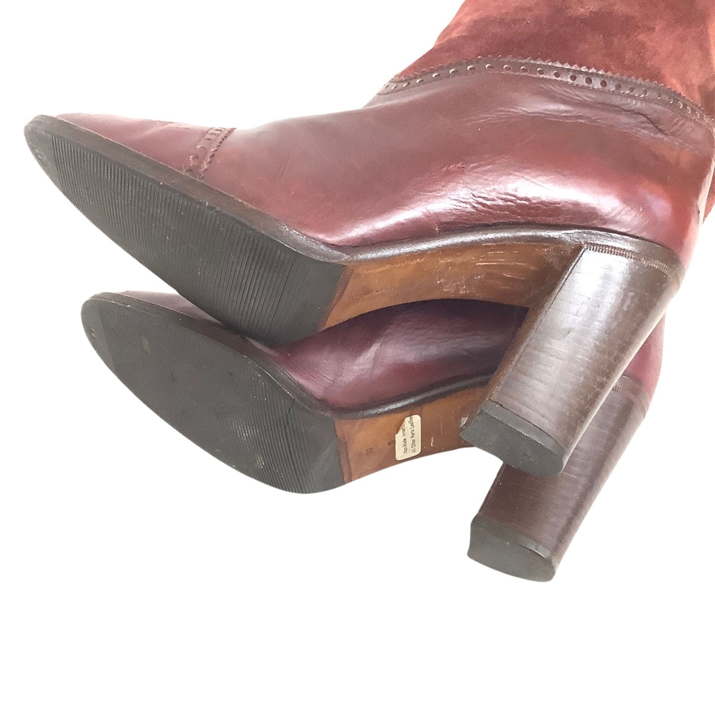 Bruno Magli Vintage Boots 6.5 / Burgundy / Vintage 1980s