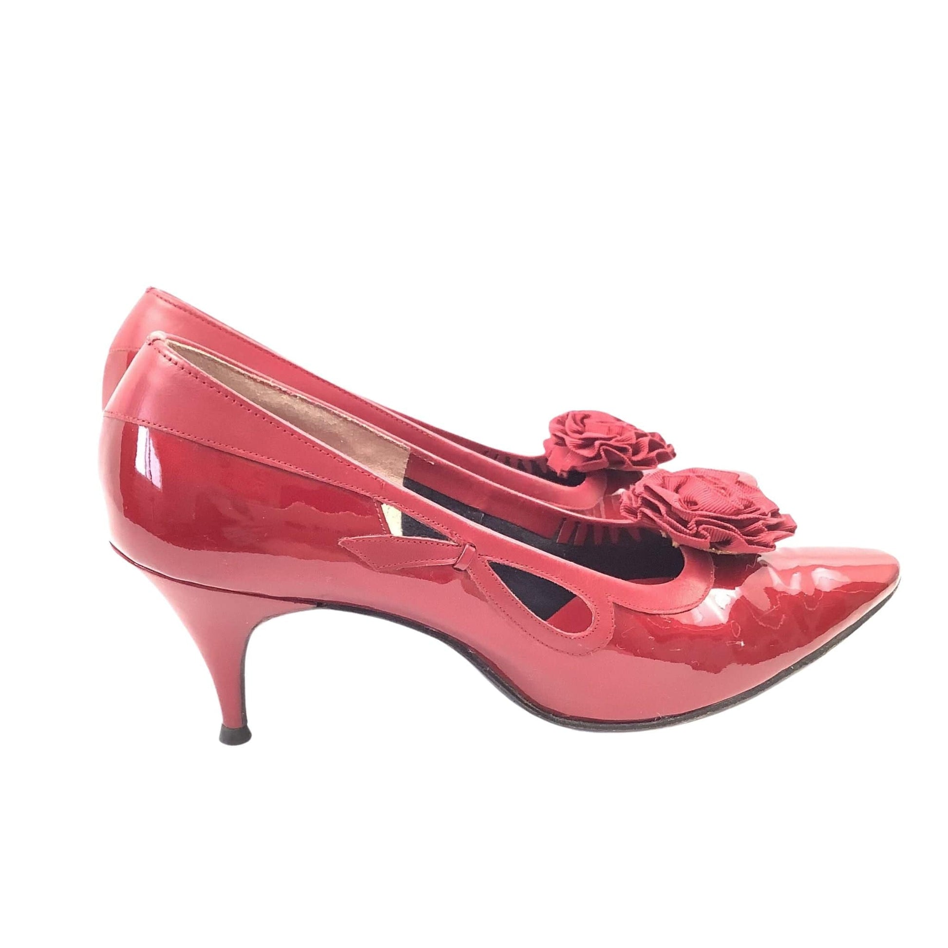 Burgundy Pinup Heels