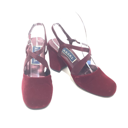 Burgundy Velvet Heels