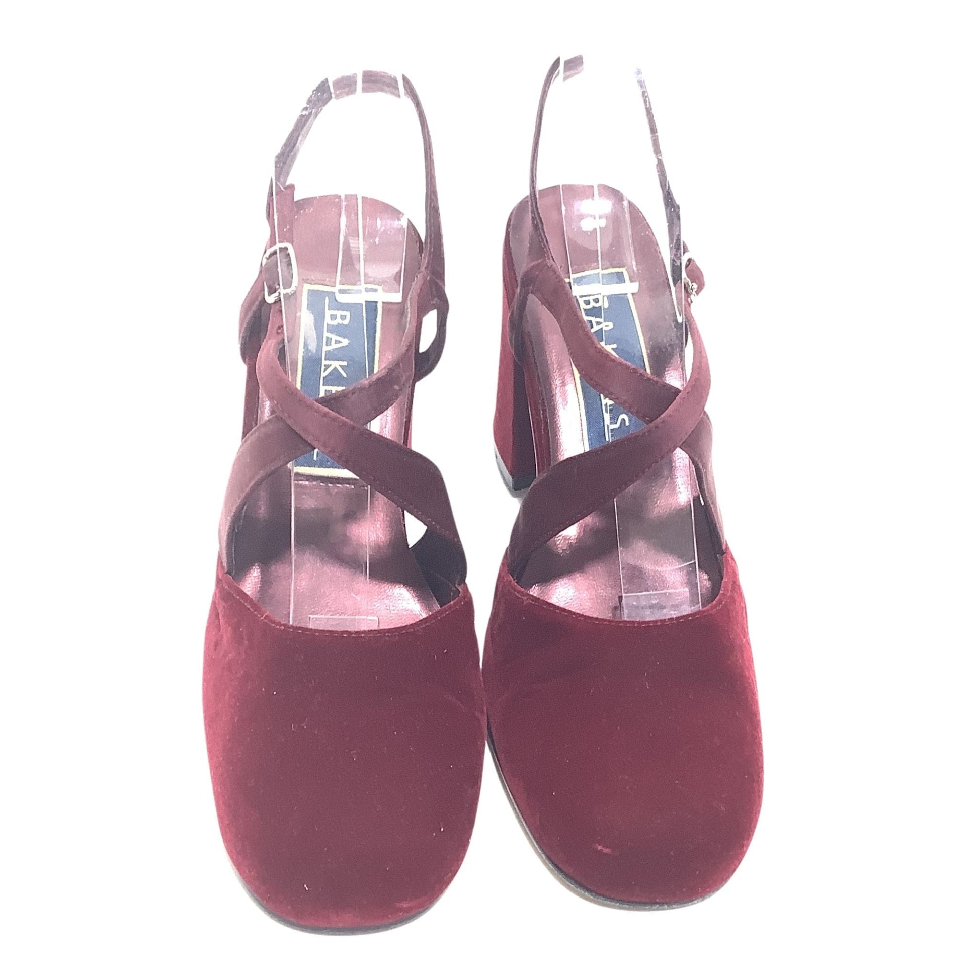 Burgundy Velvet Heels
