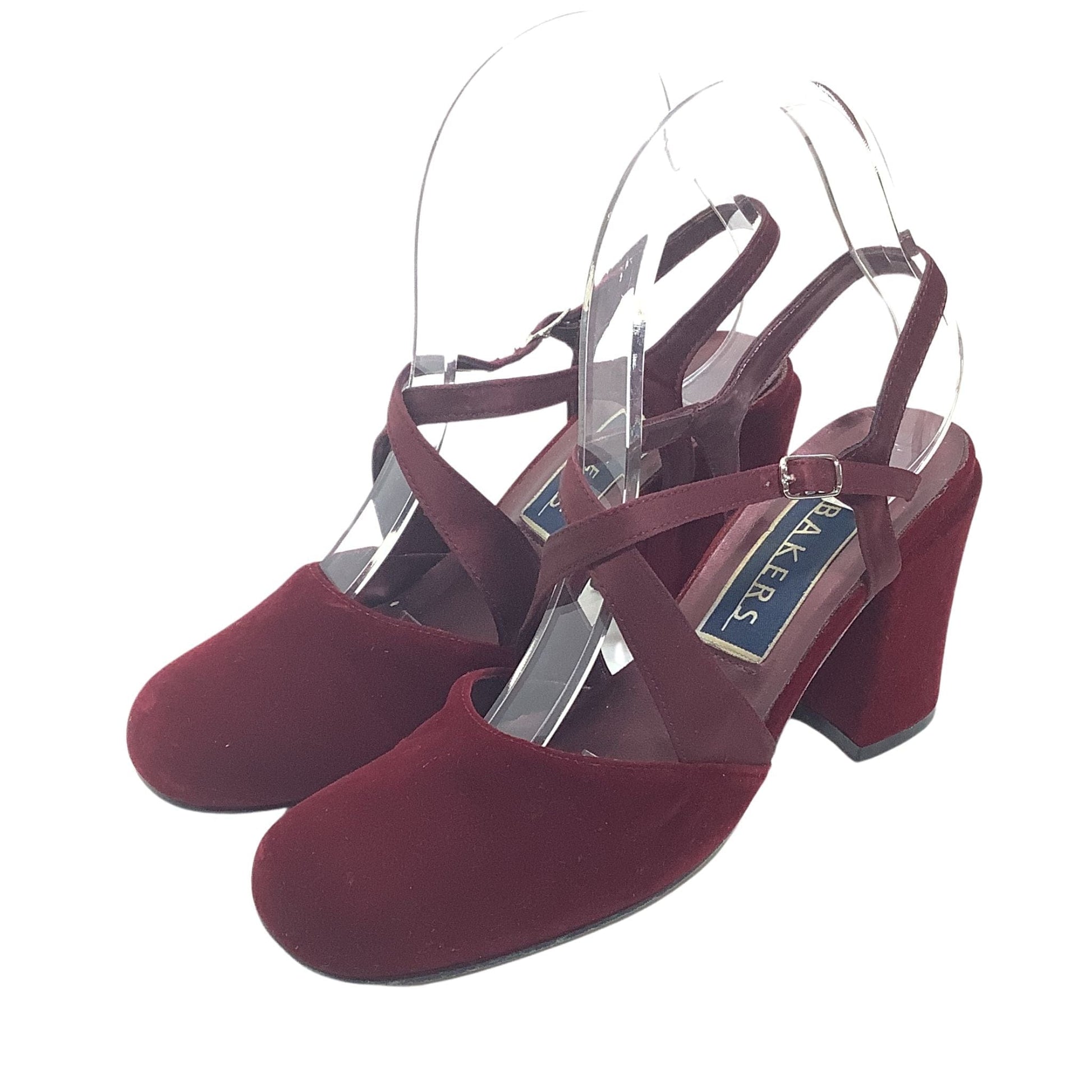Burgundy Velvet Heels