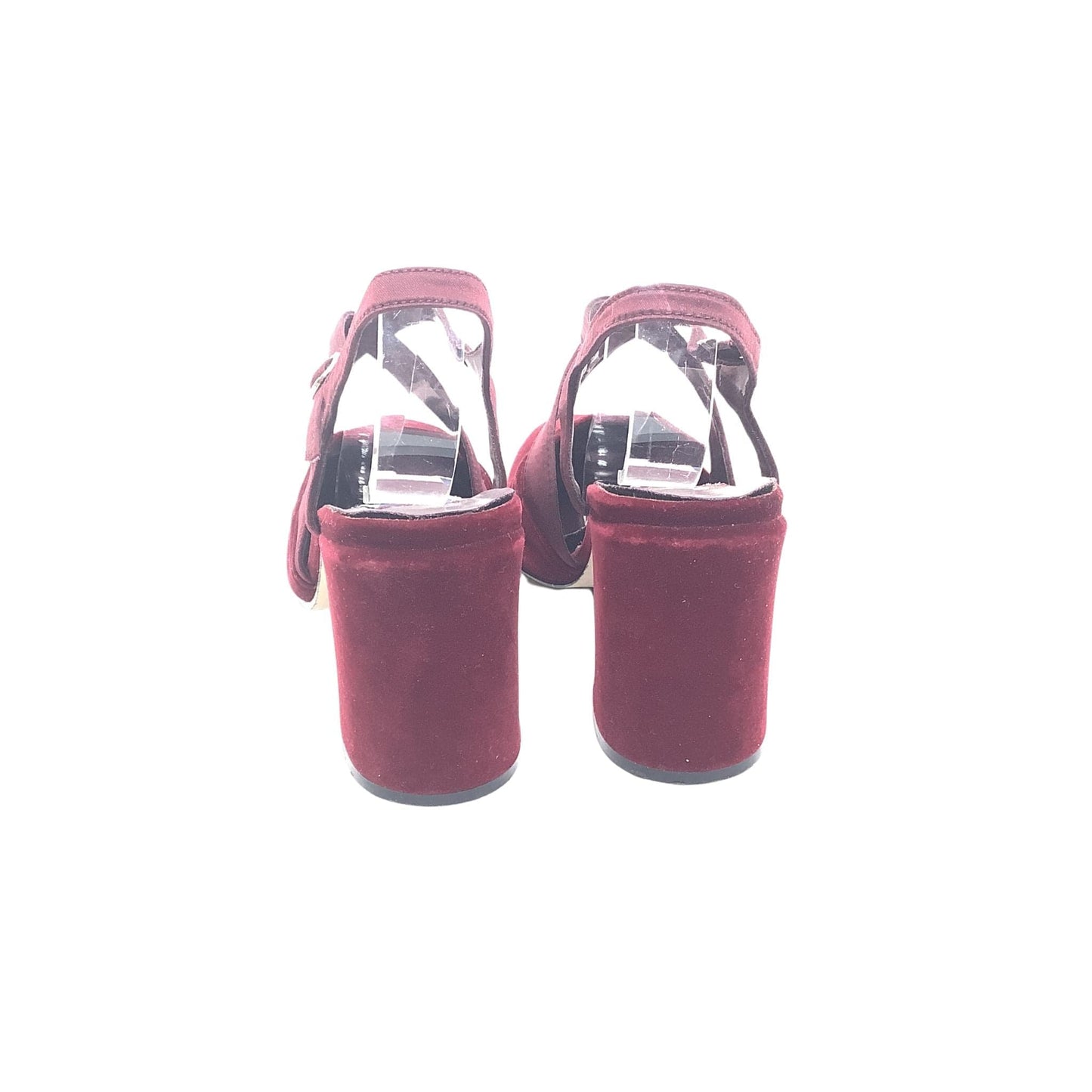 Burgundy Velvet Heels