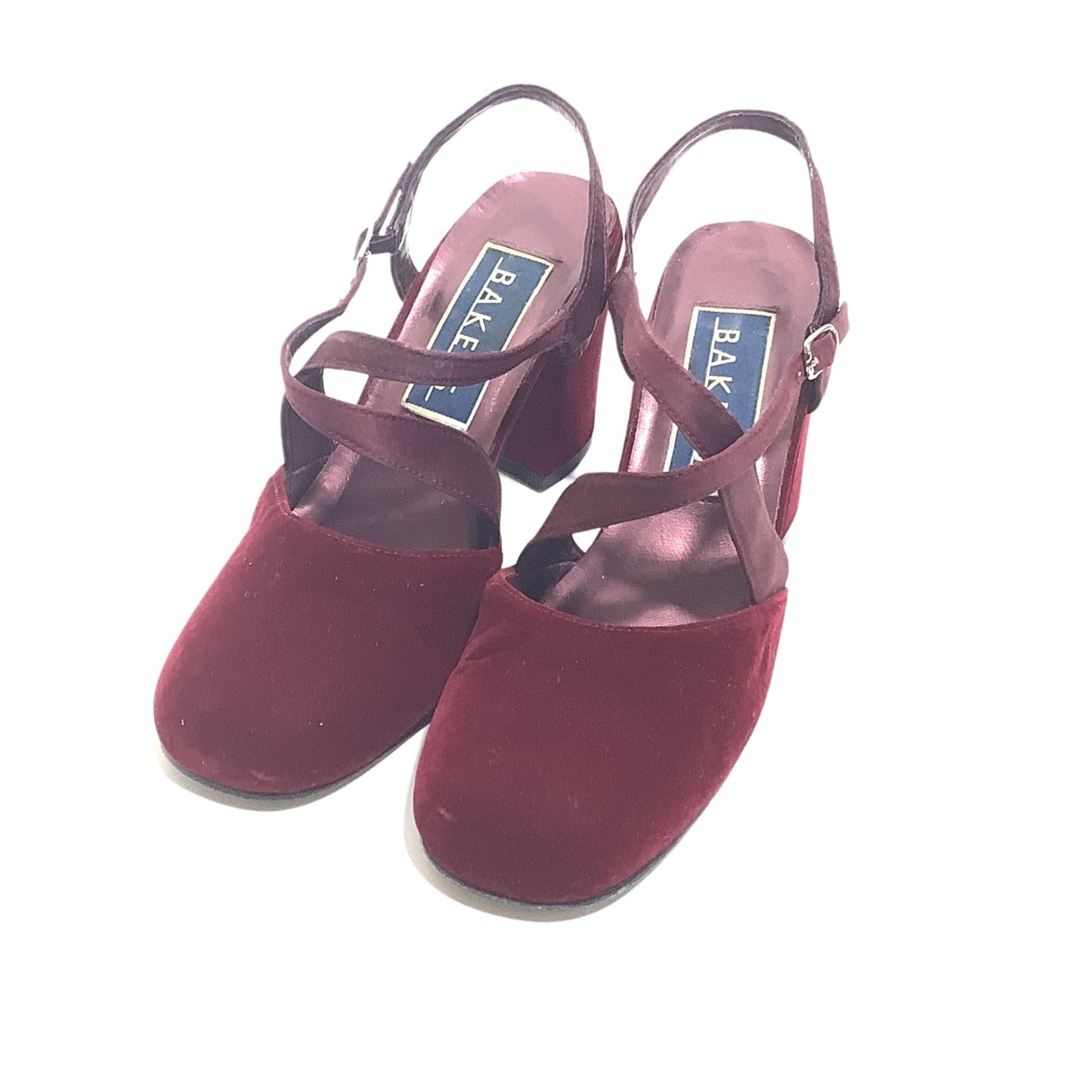 Burgundy Velvet Heels