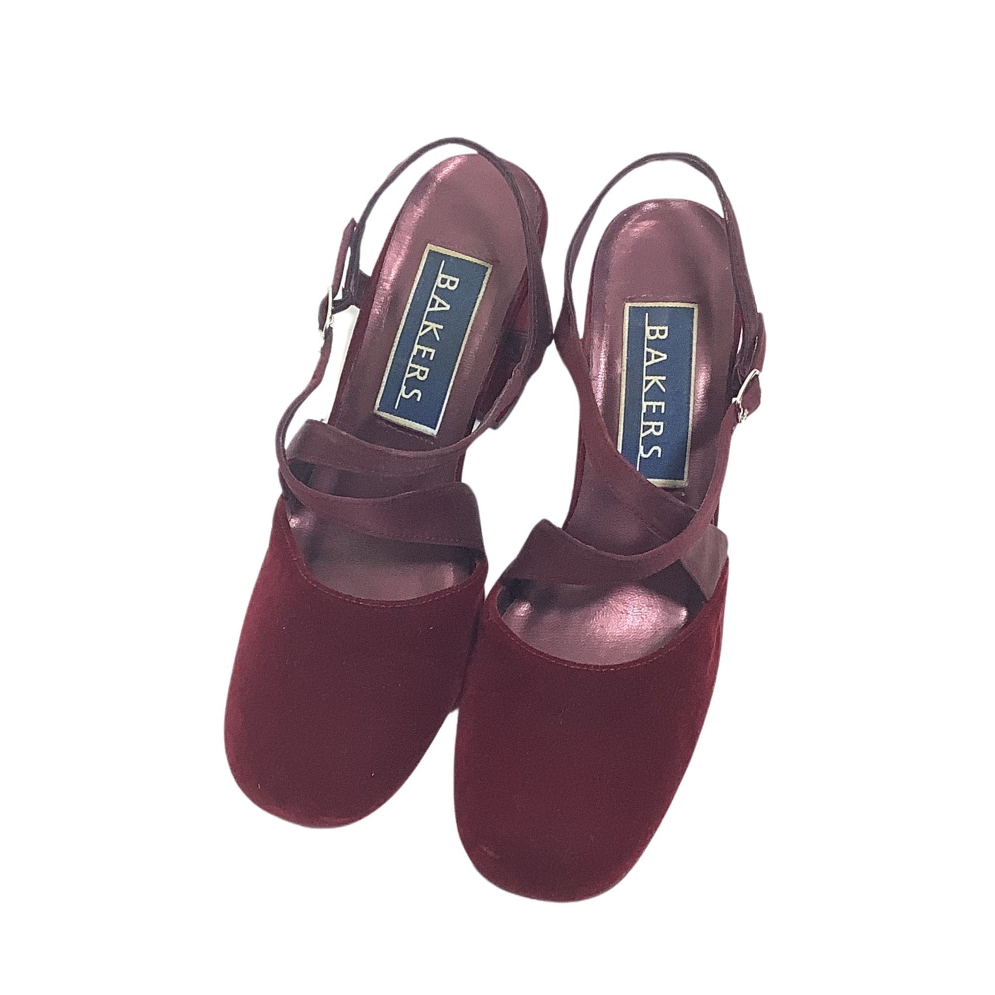 Burgundy Velvet Heels