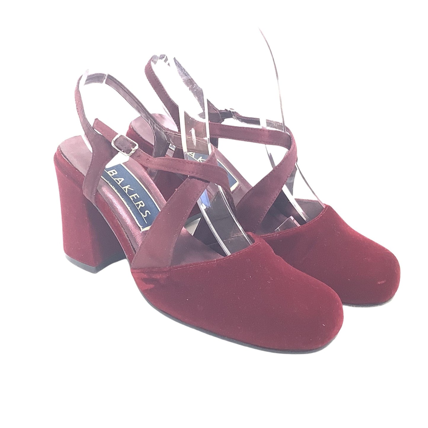 Burgundy Velvet Heels