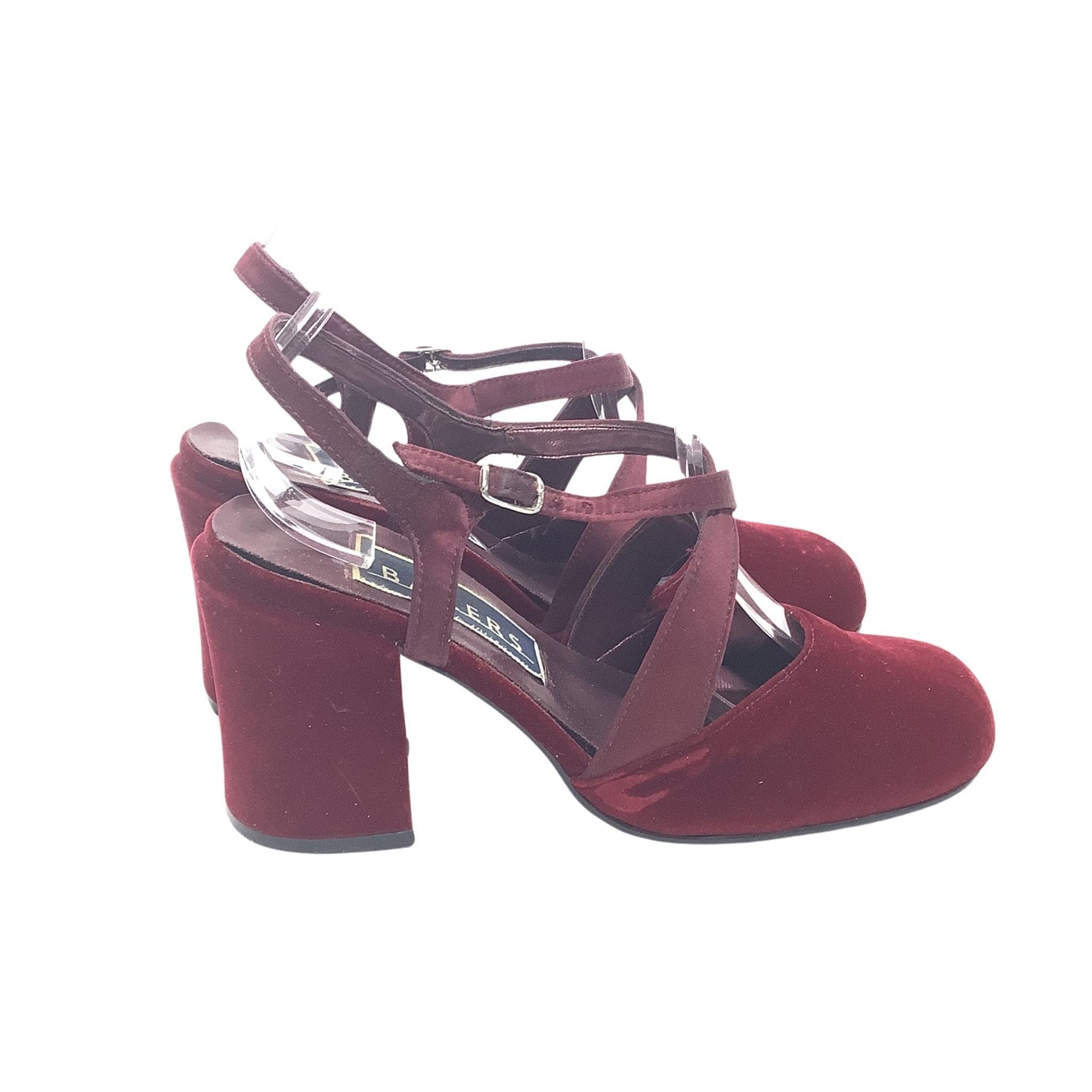 Burgundy Velvet Heels