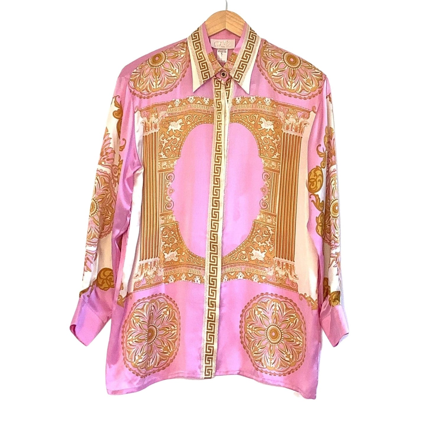 Vintage Baroque Rococo Fashion - Cache 1990s Silk Shirt