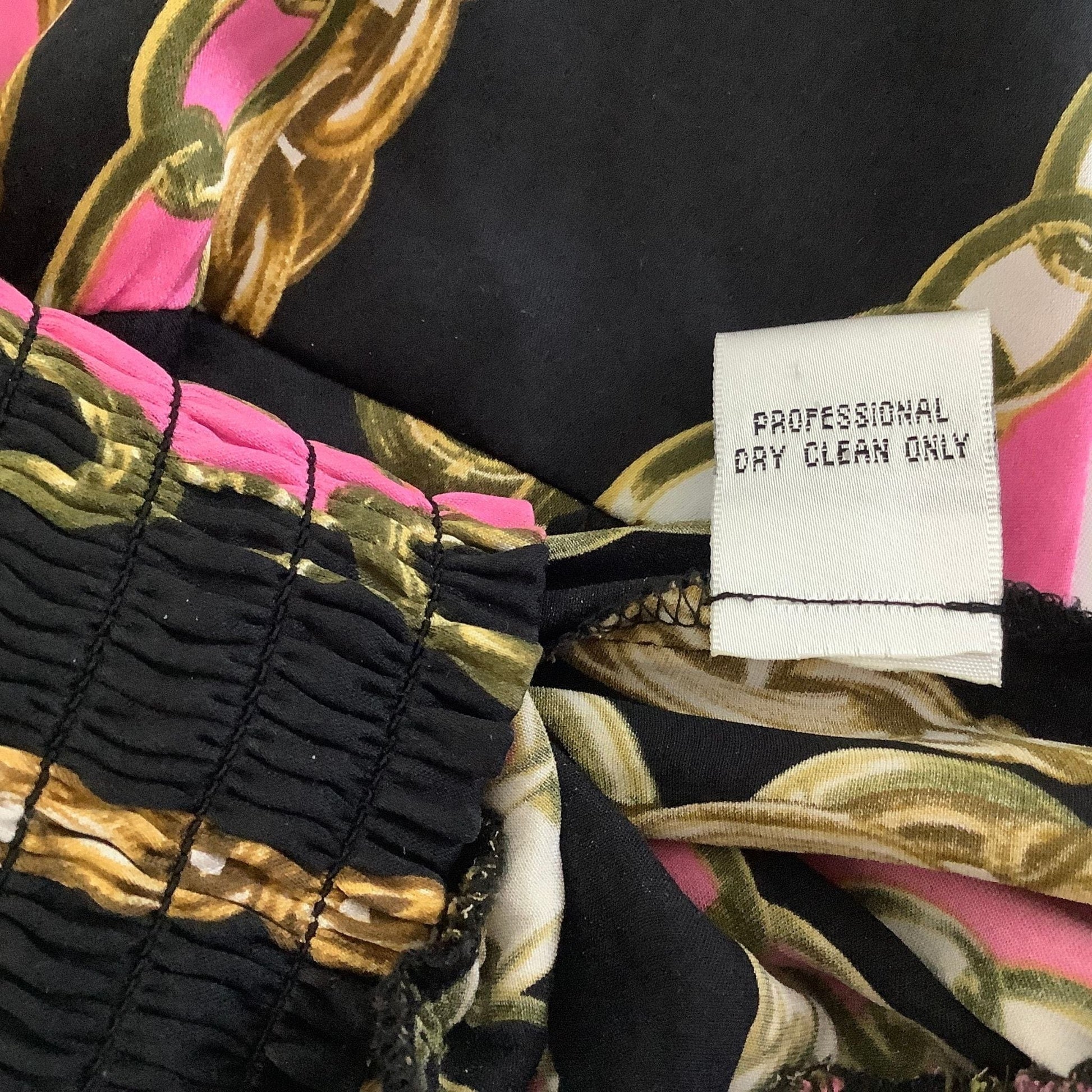 Vintage 90s Cache Baroque Silk Top - Elegant Cap Sleeve Blouse