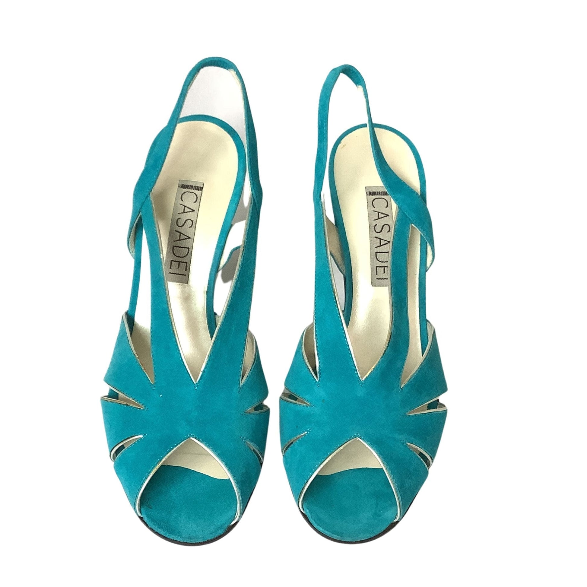 Casadei Teal Blue Heels