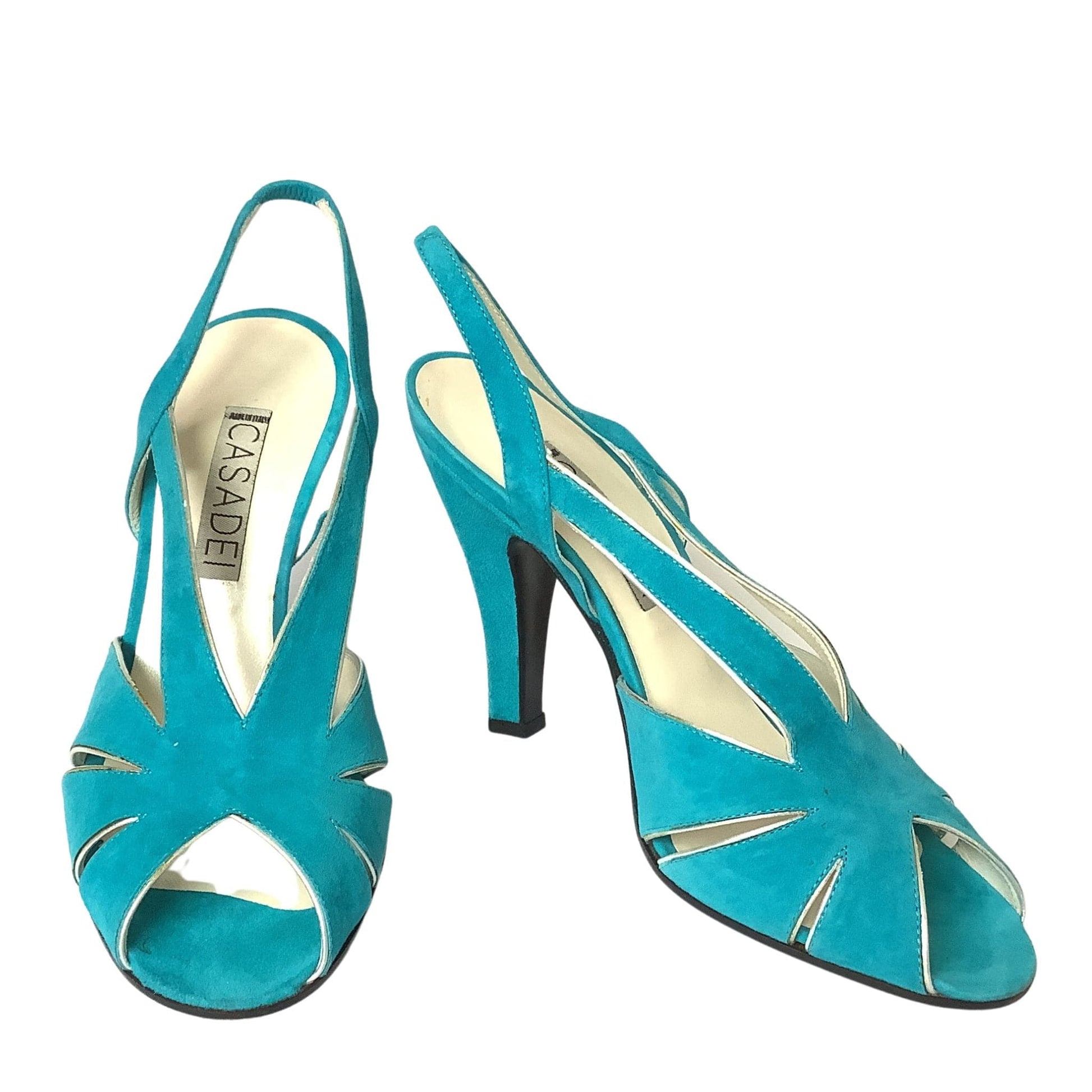 Casadei Teal Blue Heels