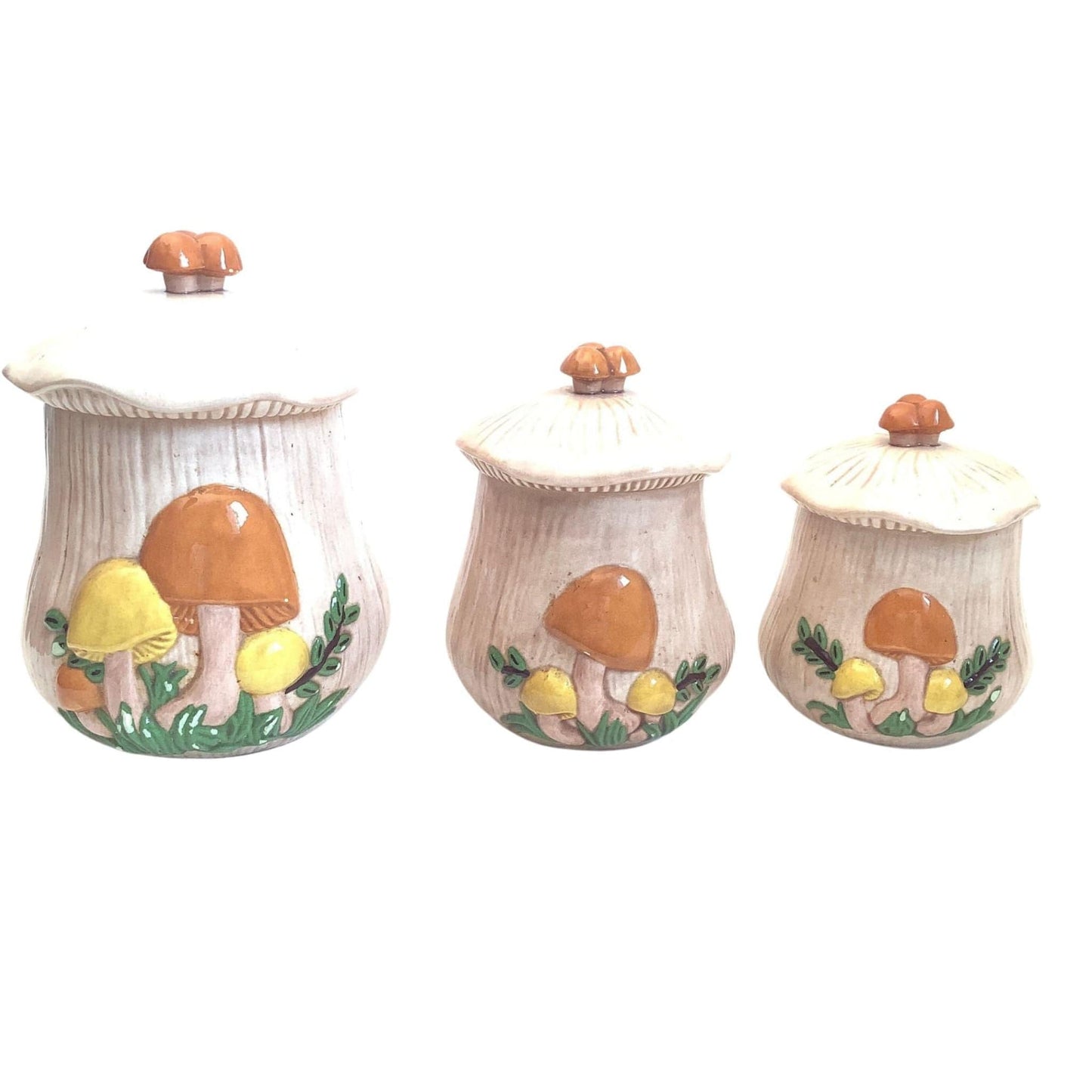 Ceramic Mushroom Canisters