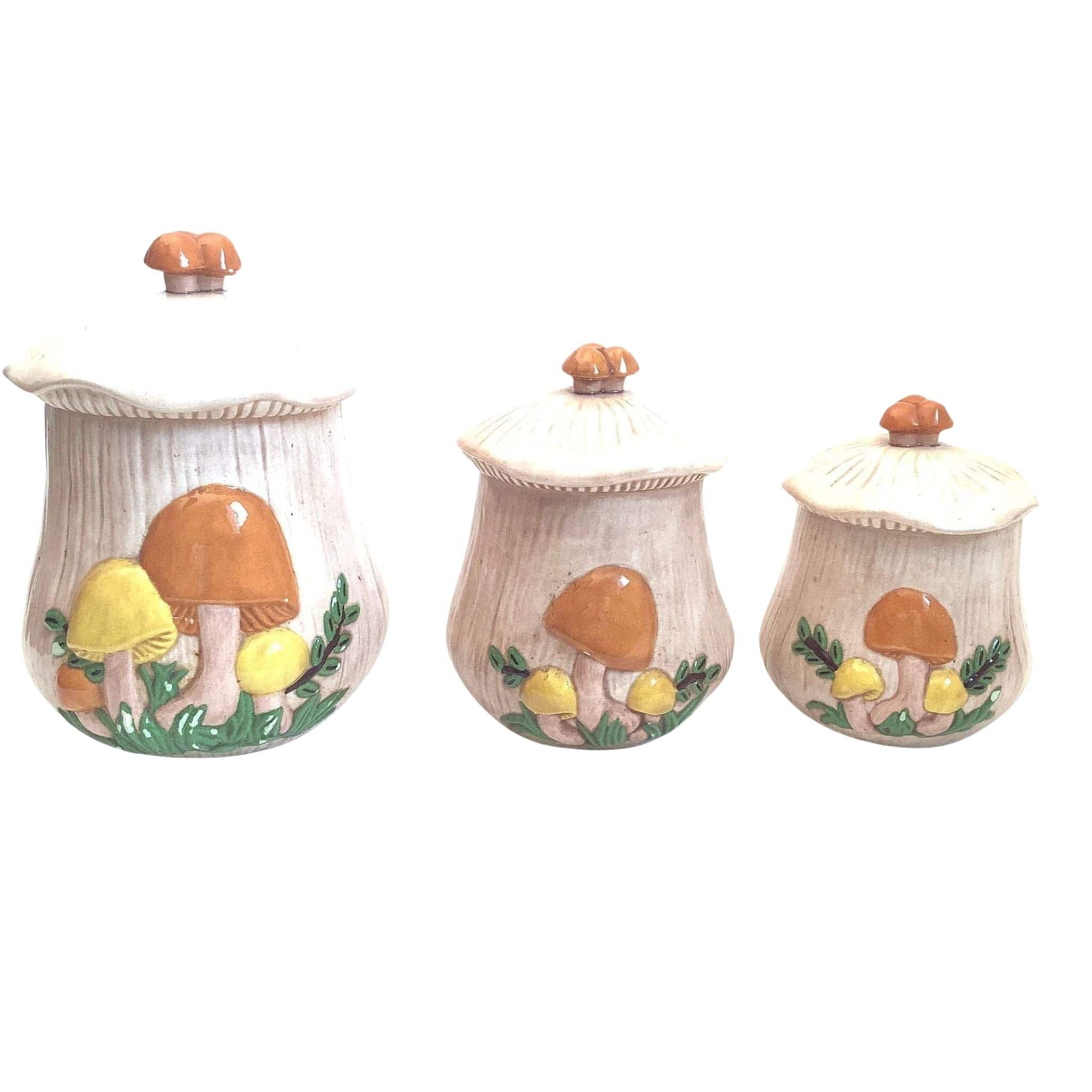 Ceramic Mushroom Canisters