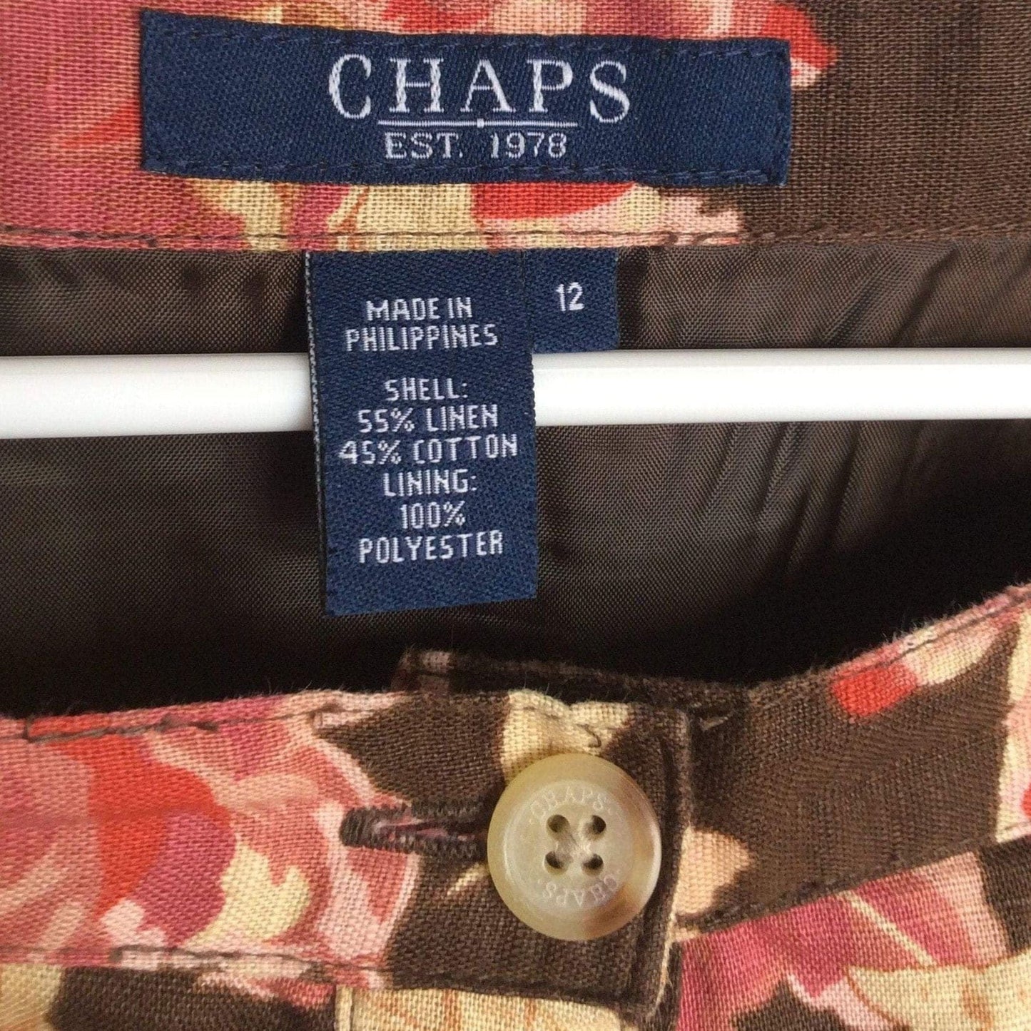 Chaps Linen Mini Skirt