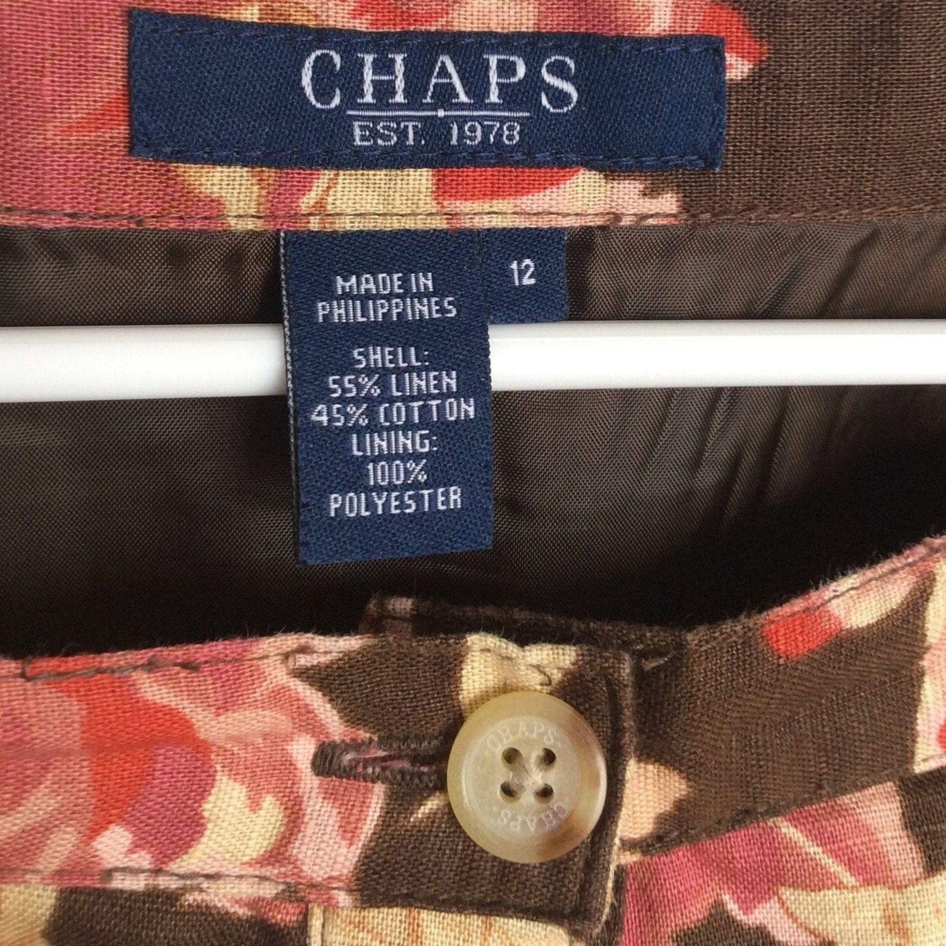 Chaps Linen Mini Skirt