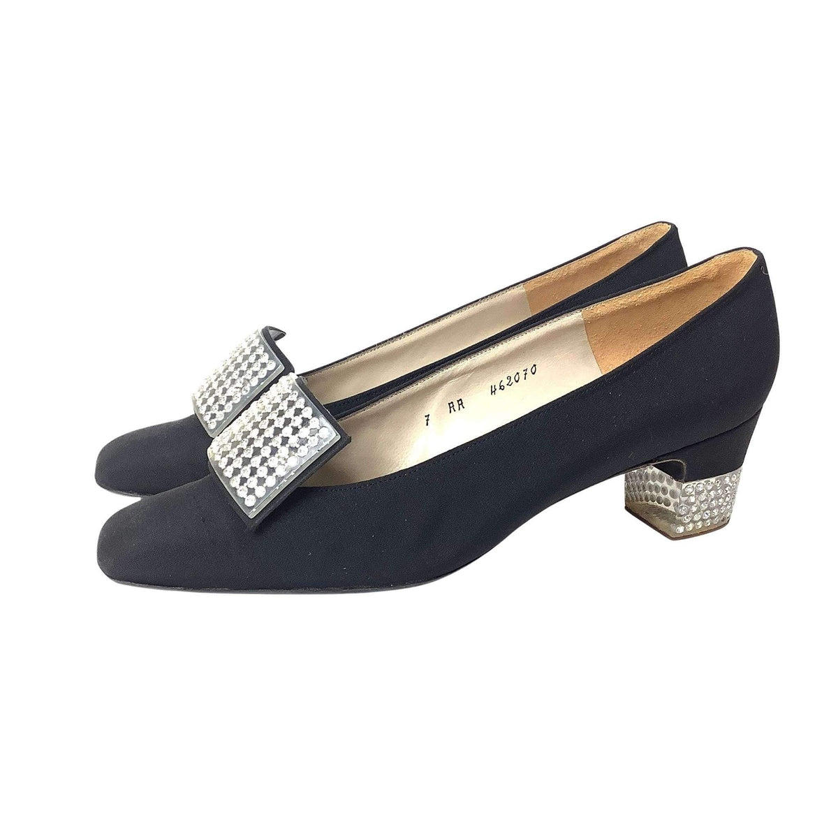 Christian Dior heeled shoes with decorative rhinestone-lucite embellishements