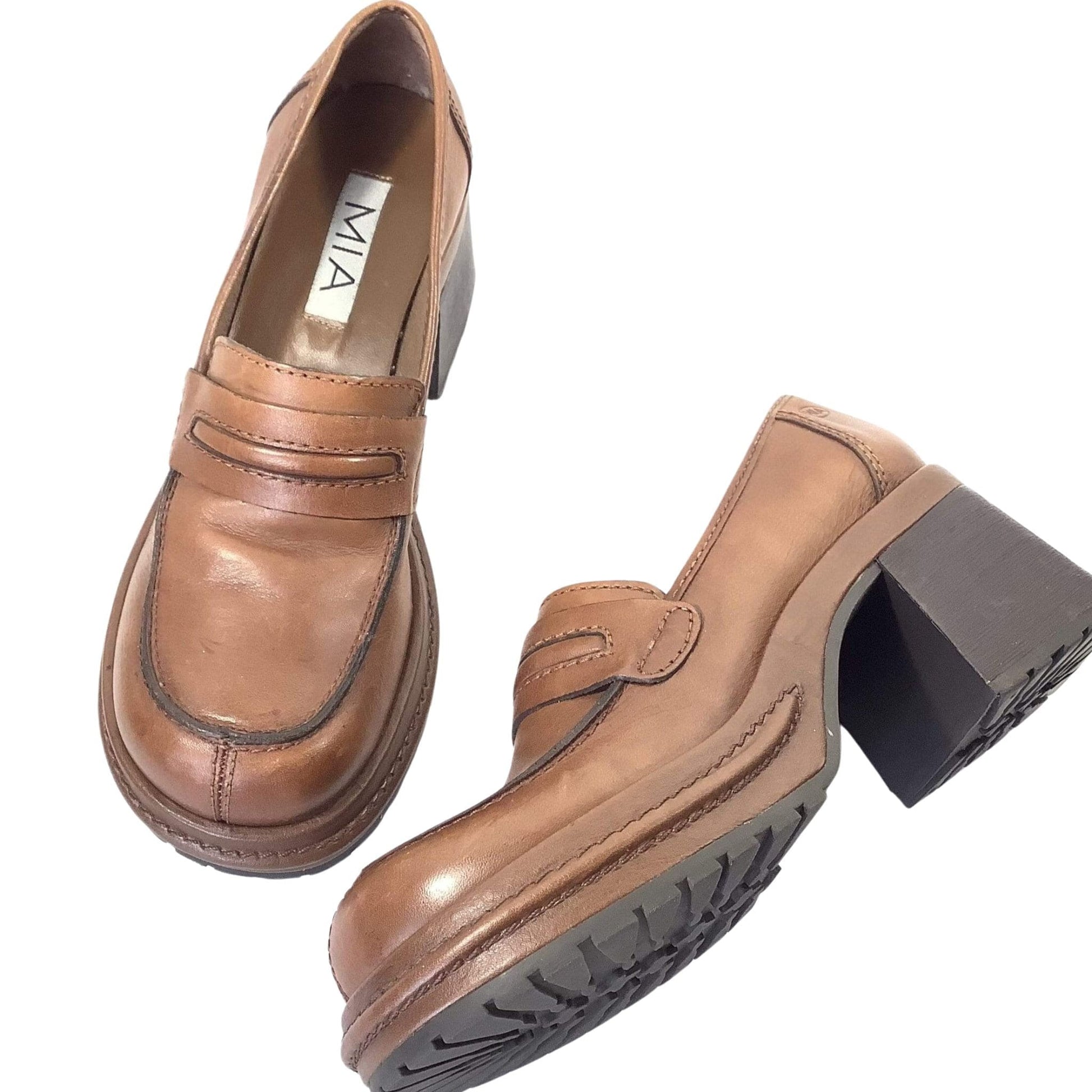 Chunky Mia Loafers 8 / Tan / Y2K - Now