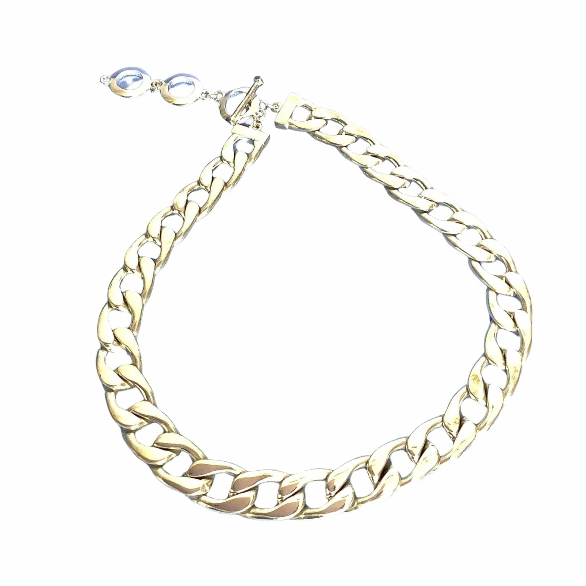 Chunky Silver Chain Choker