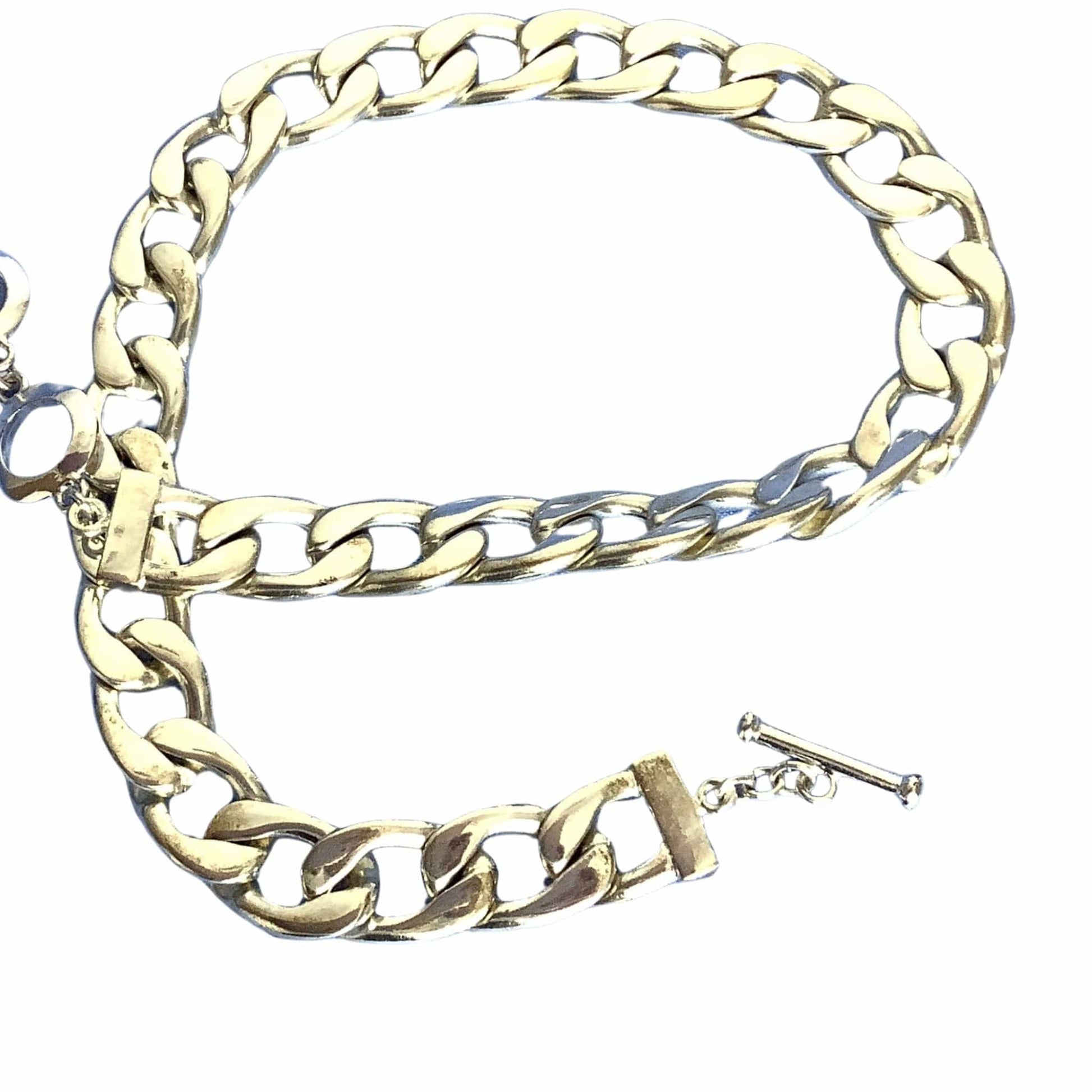 Chunky Silver Chain Choker