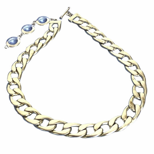 Chunky Silver Chain Choker