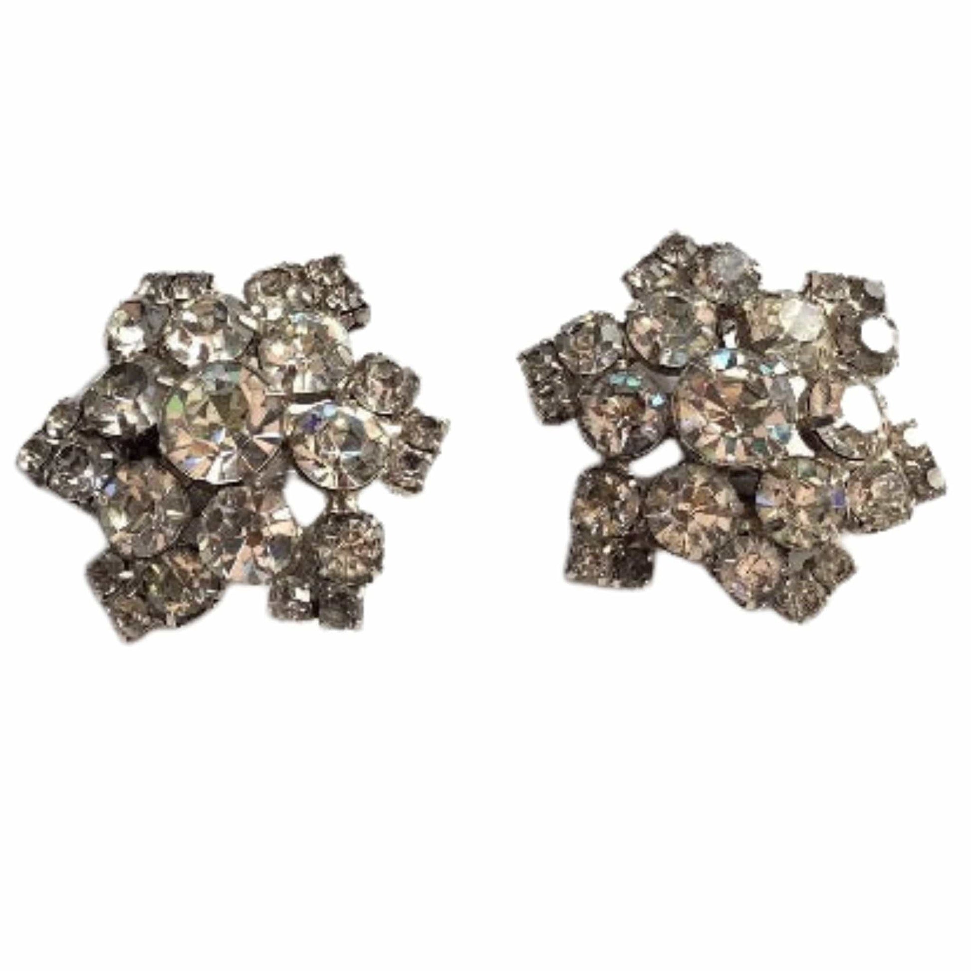 Clip-on Rhinestone Earrings