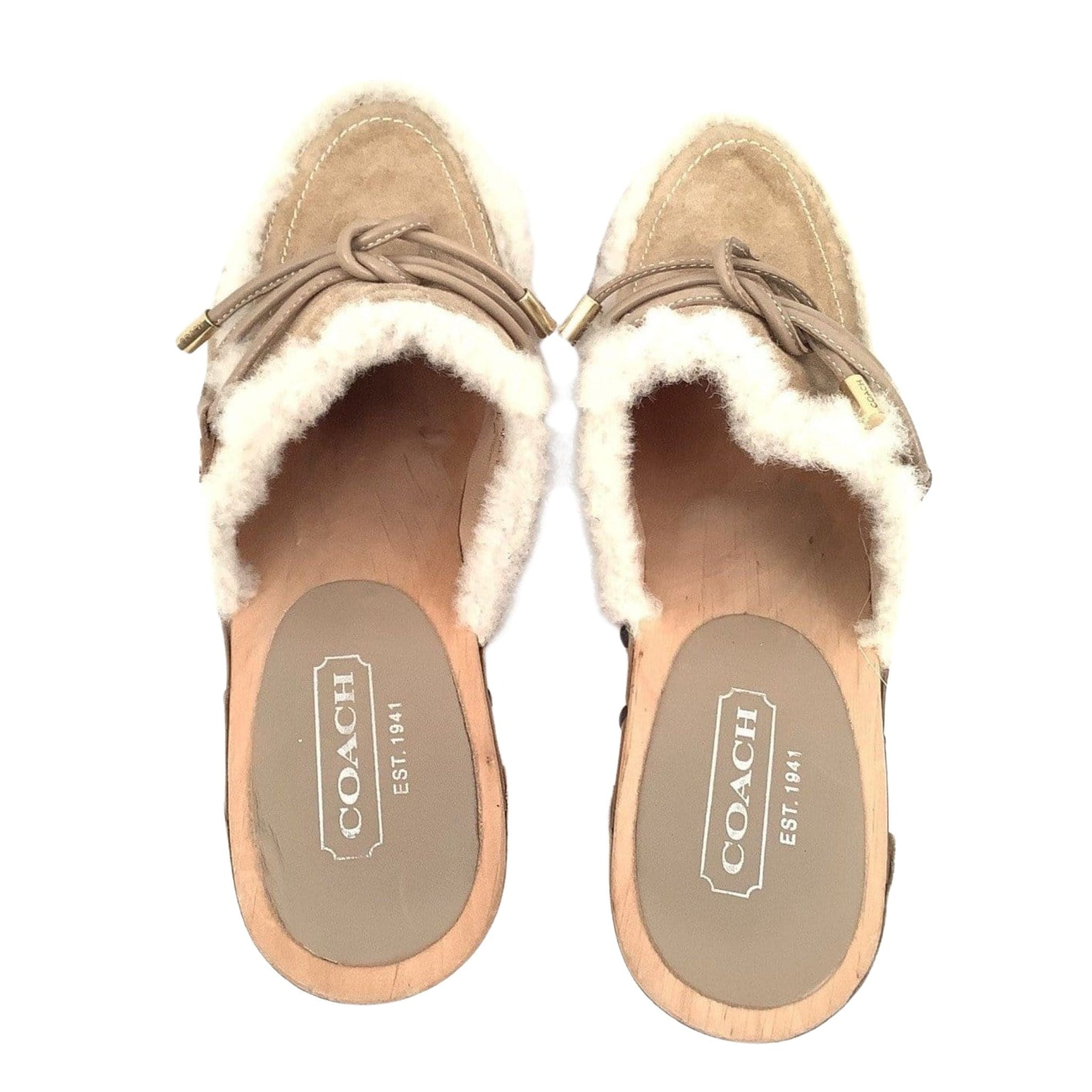 Coach Shearling Mules