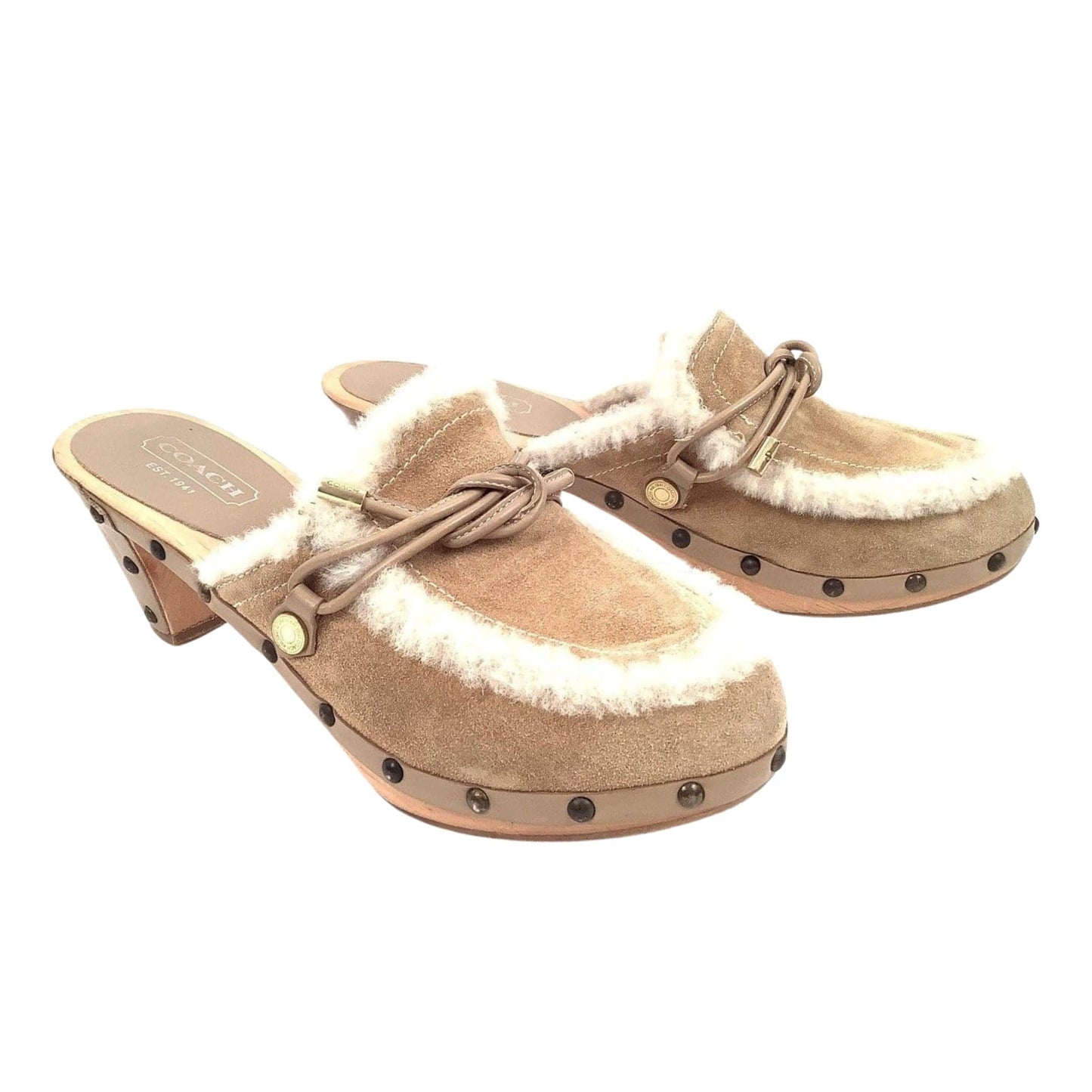 Coach Shearling Mules