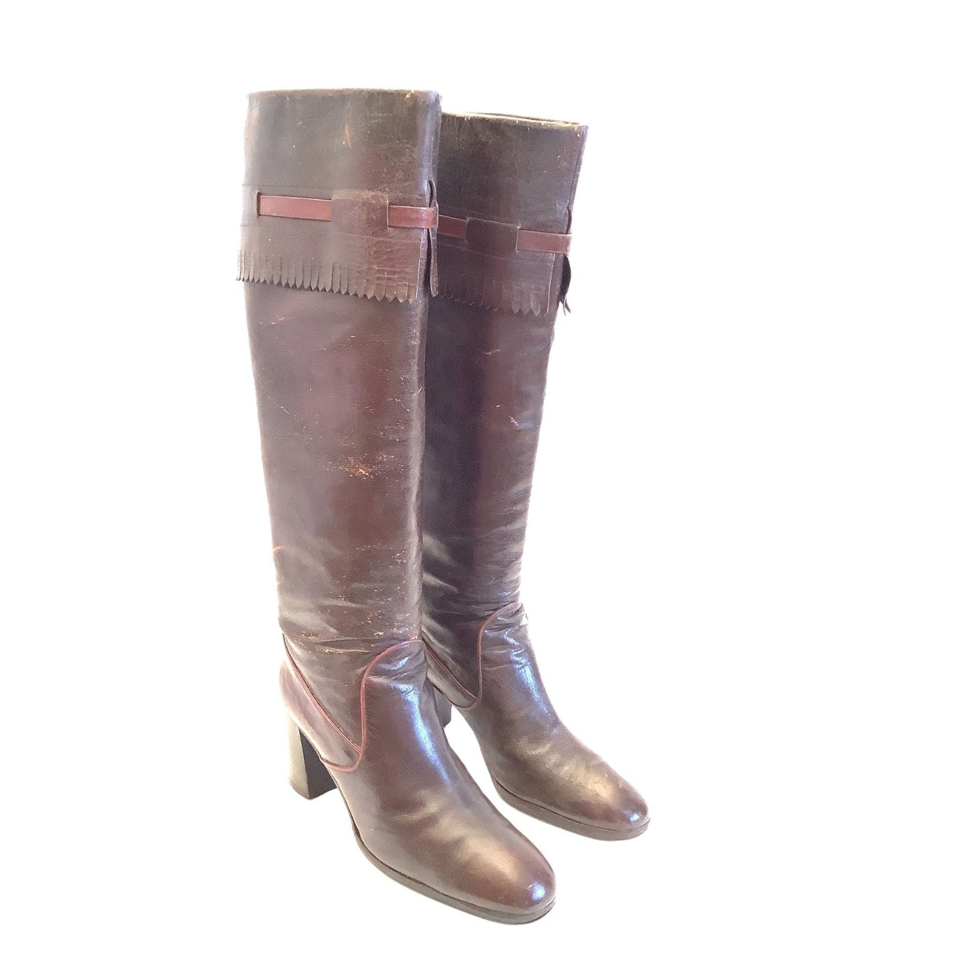 Collectible Gucci Boots 9 / Brown / Vintage 1970s