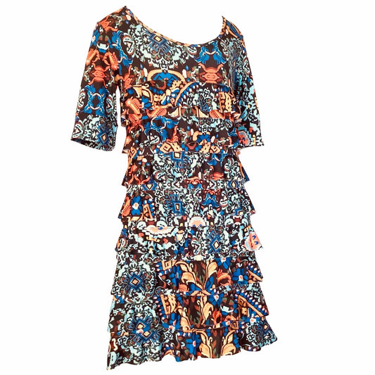 Colorful Ruffle Dress