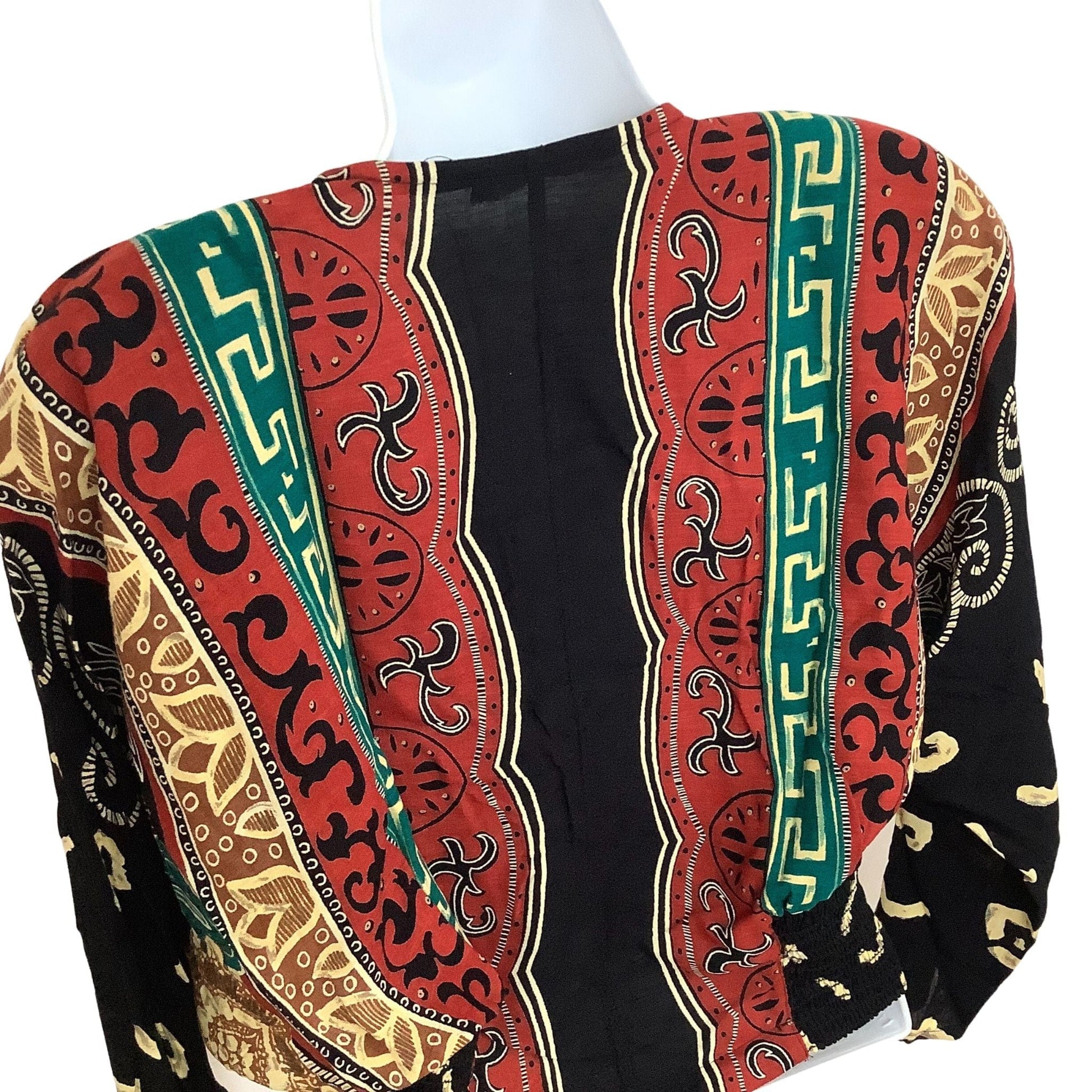 Y2K Vintage Colorful Tribal Blouse - Small | Boho Fashion