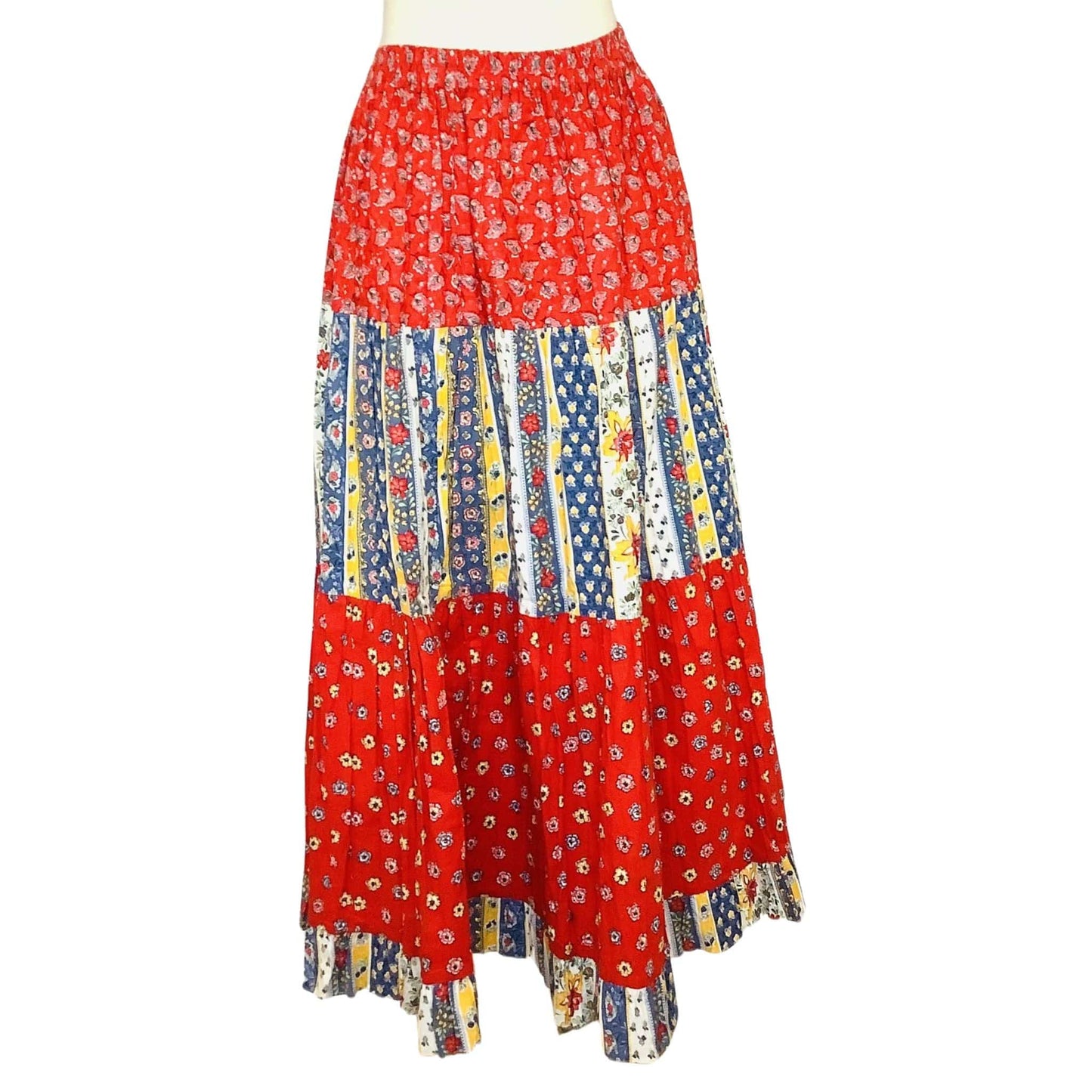 Cotton Calico Maxi Skirt
