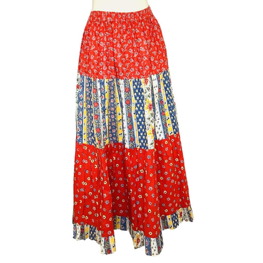 Cotton Calico Maxi Skirt