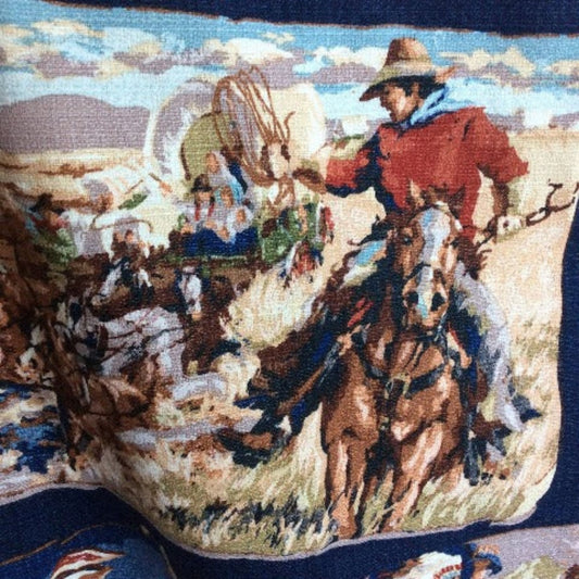 Cowboy Barkcloth Curtains