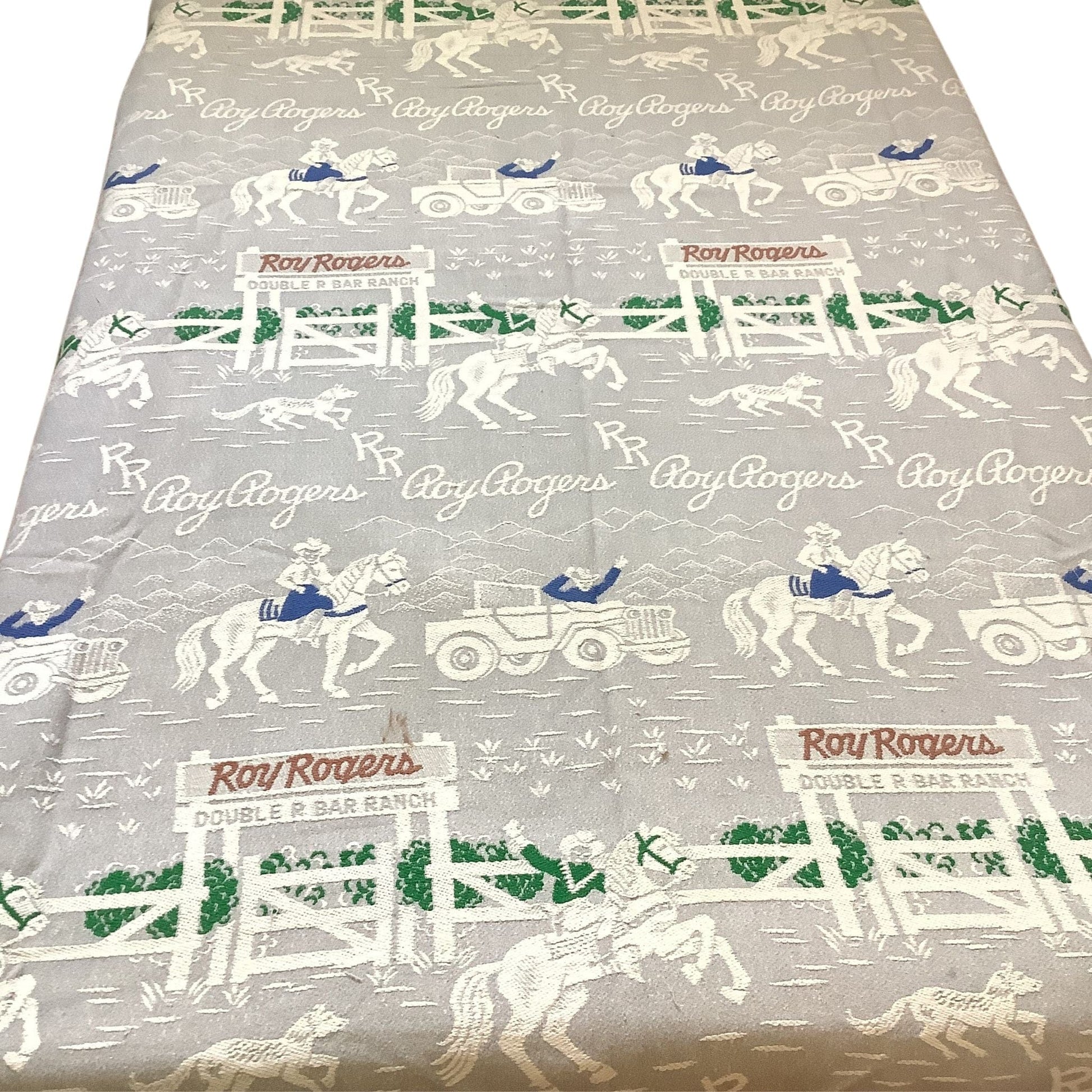 Vintage Cowboy Ranch Bedspread