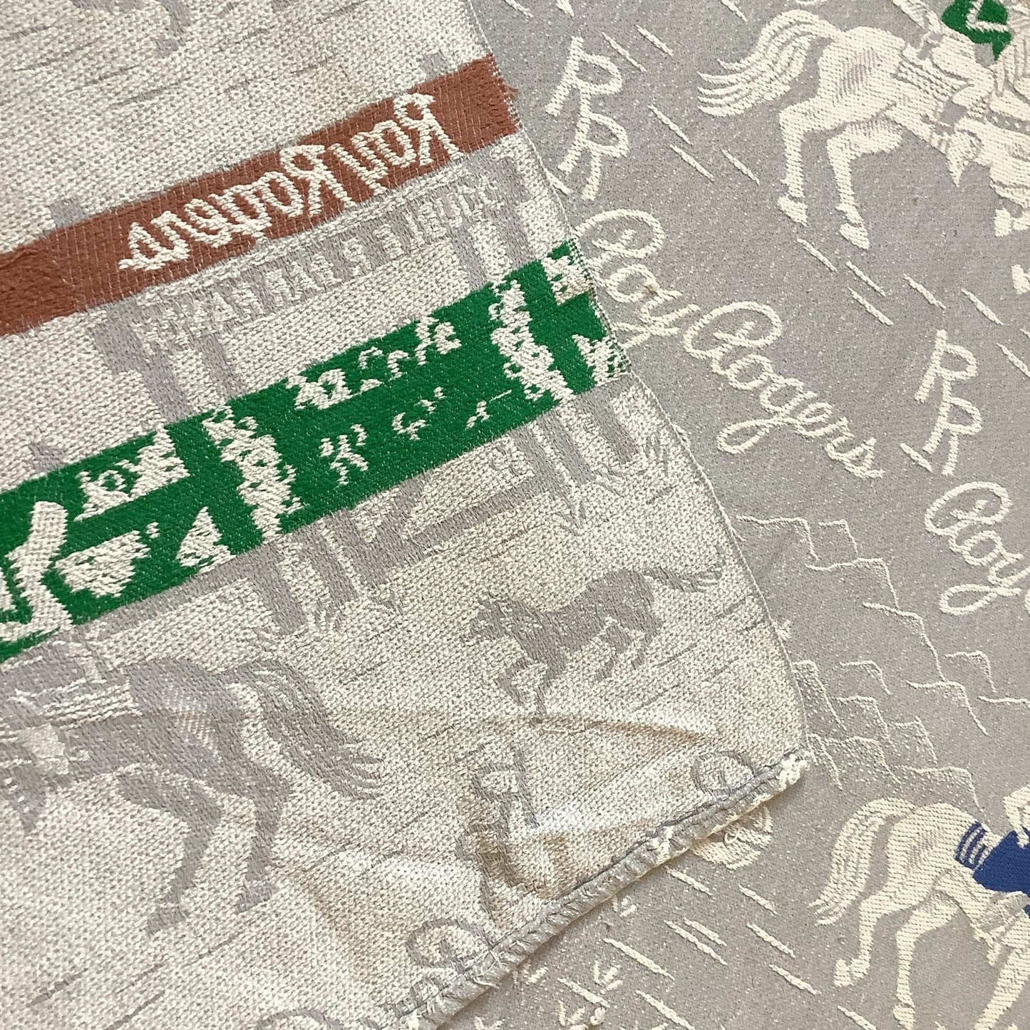 Vintage Cowboy Ranch Bedspread