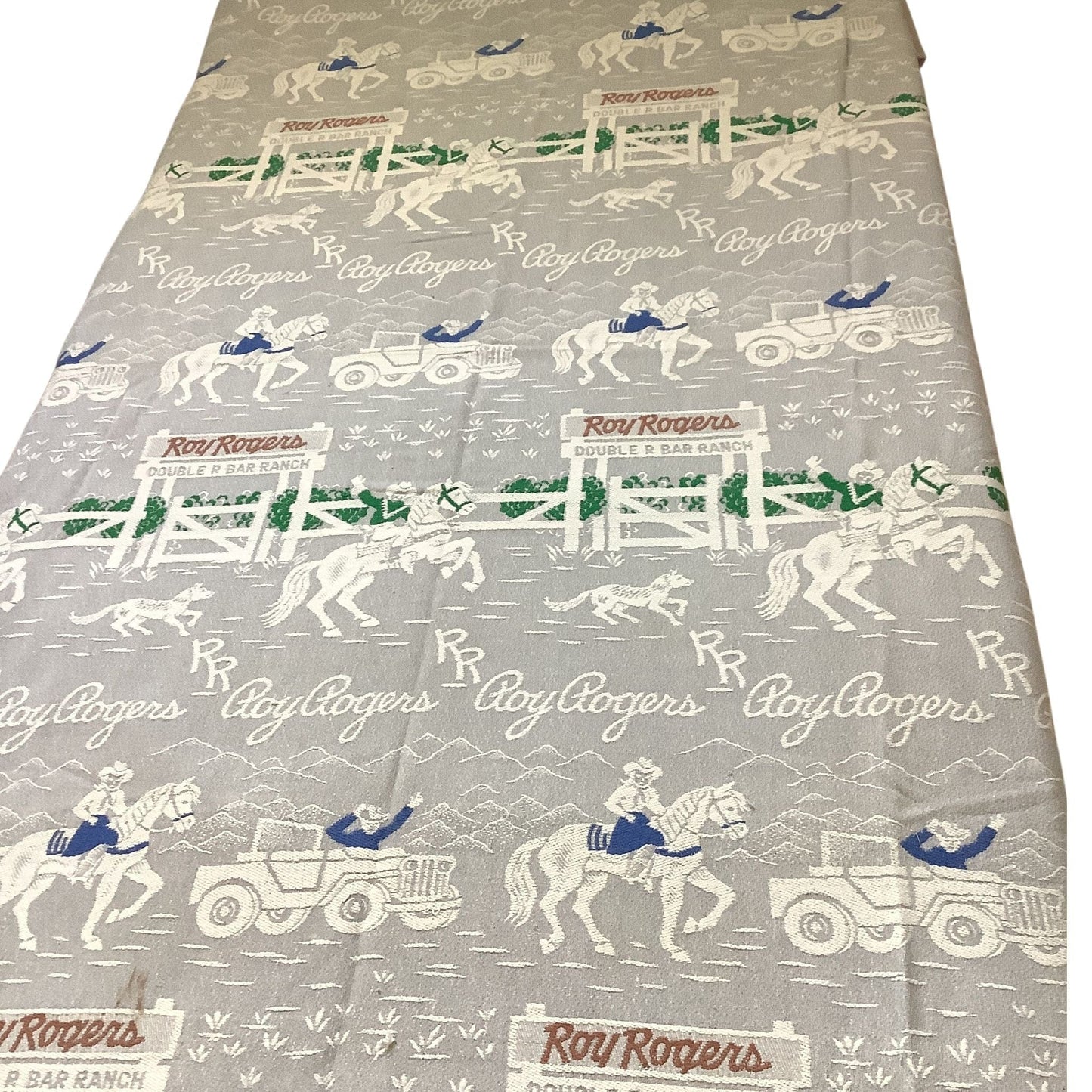 Vintage Cowboy Ranch Bedspread