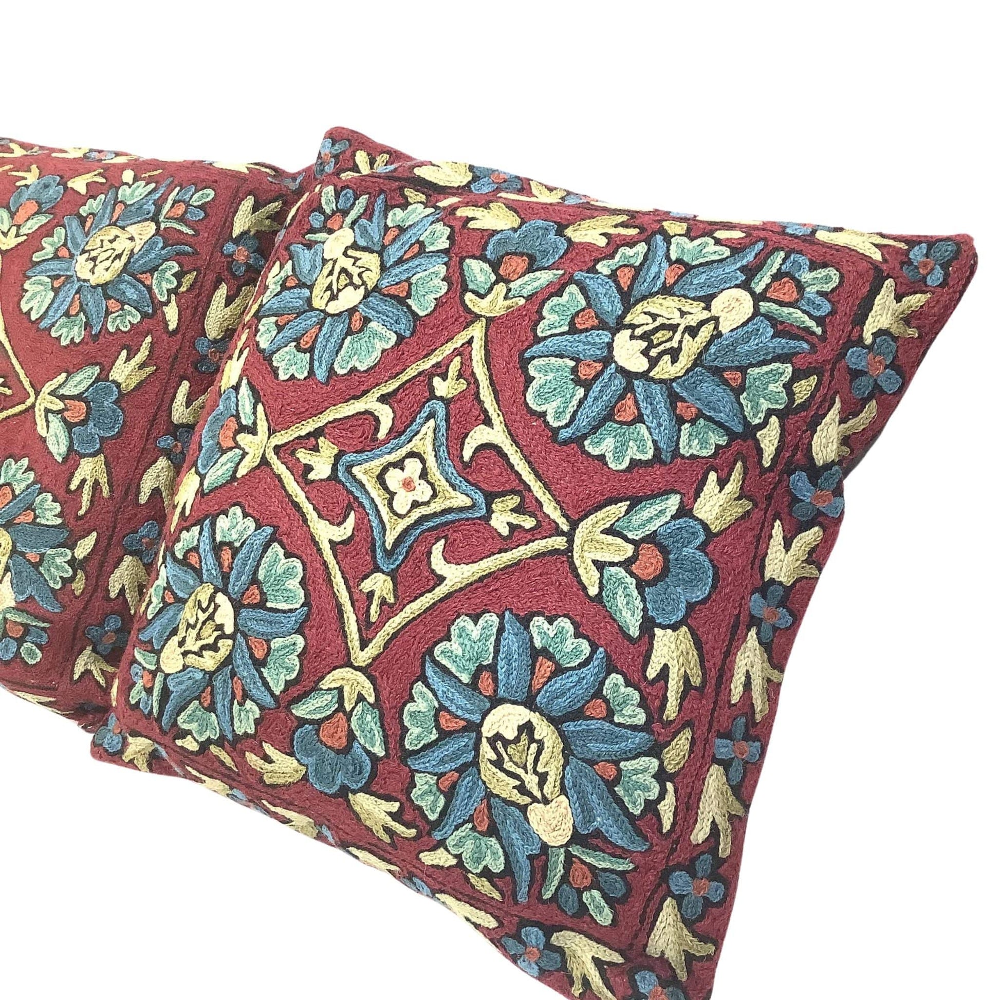 Crewel Embroidered Pillows