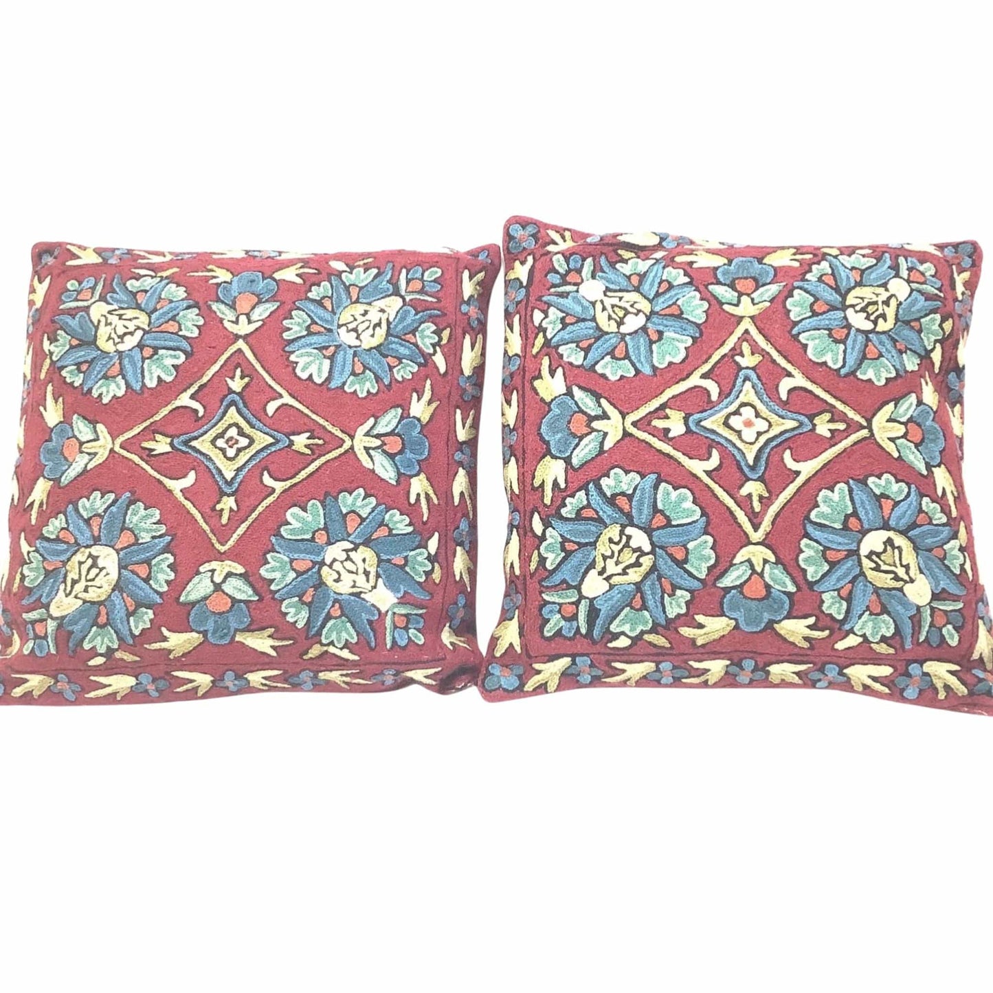 Crewel Embroidered Pillows