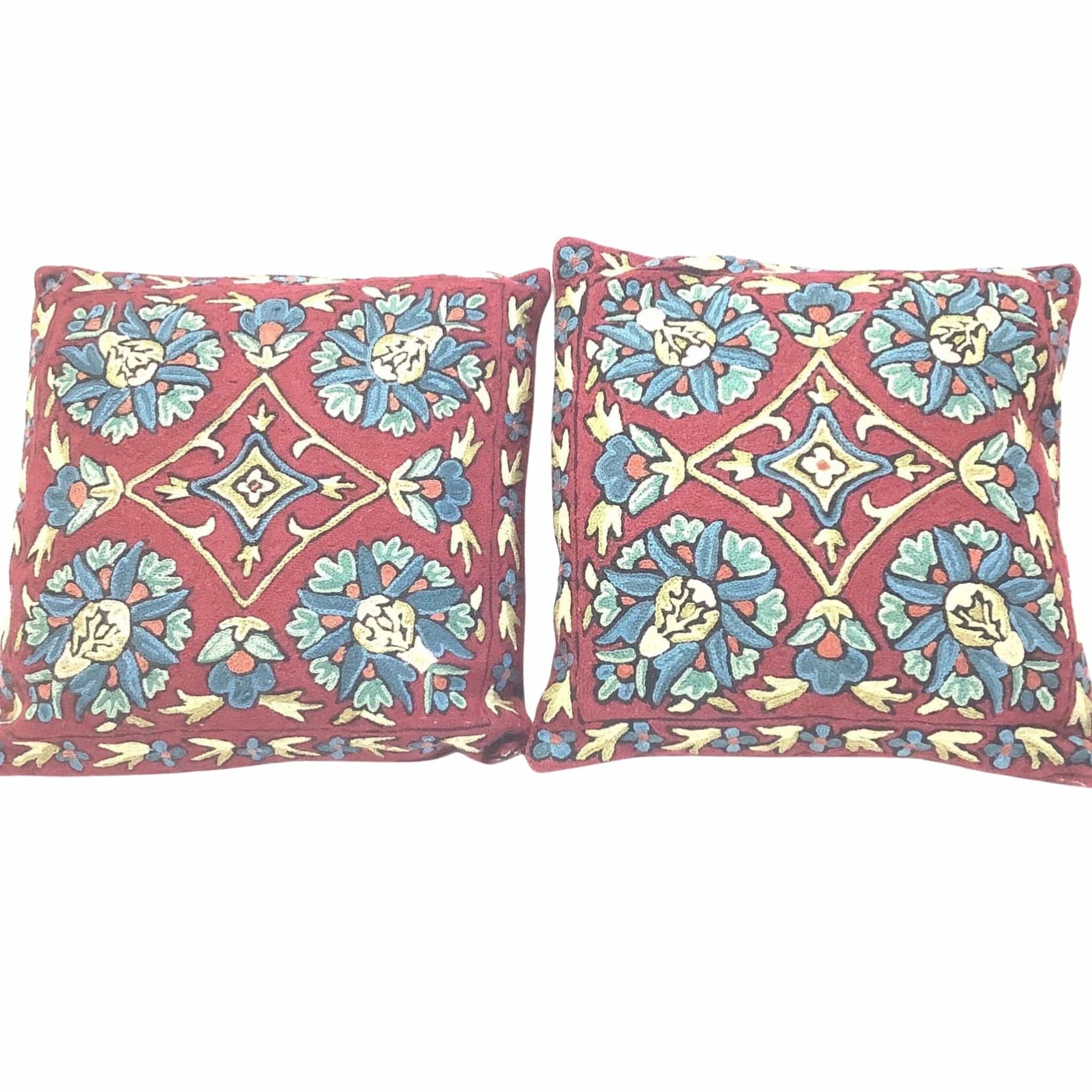 Crewel Embroidered Pillows