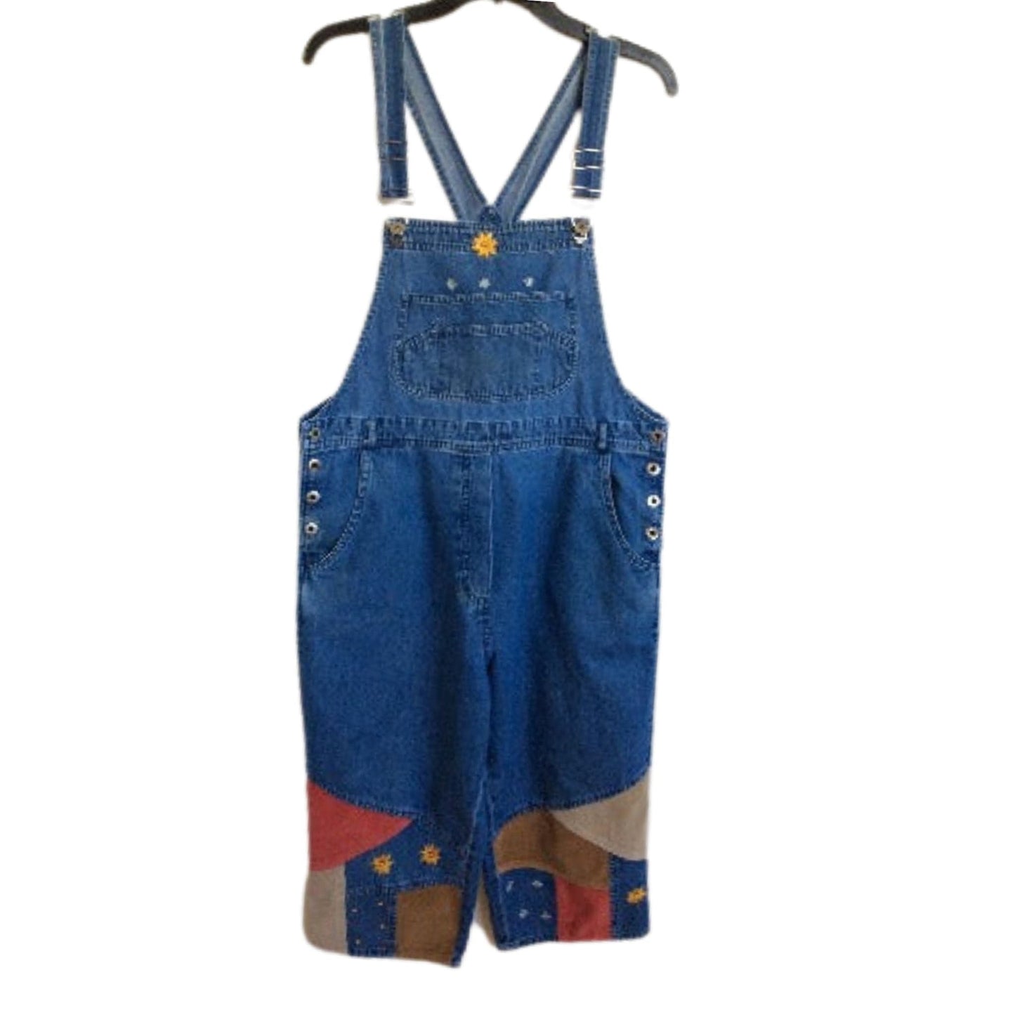 Cropped Denim Overalls