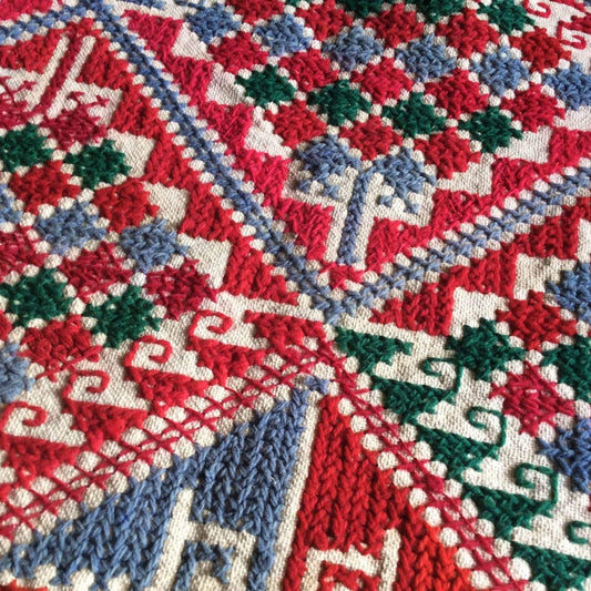 Cross Stitched Table Runner
