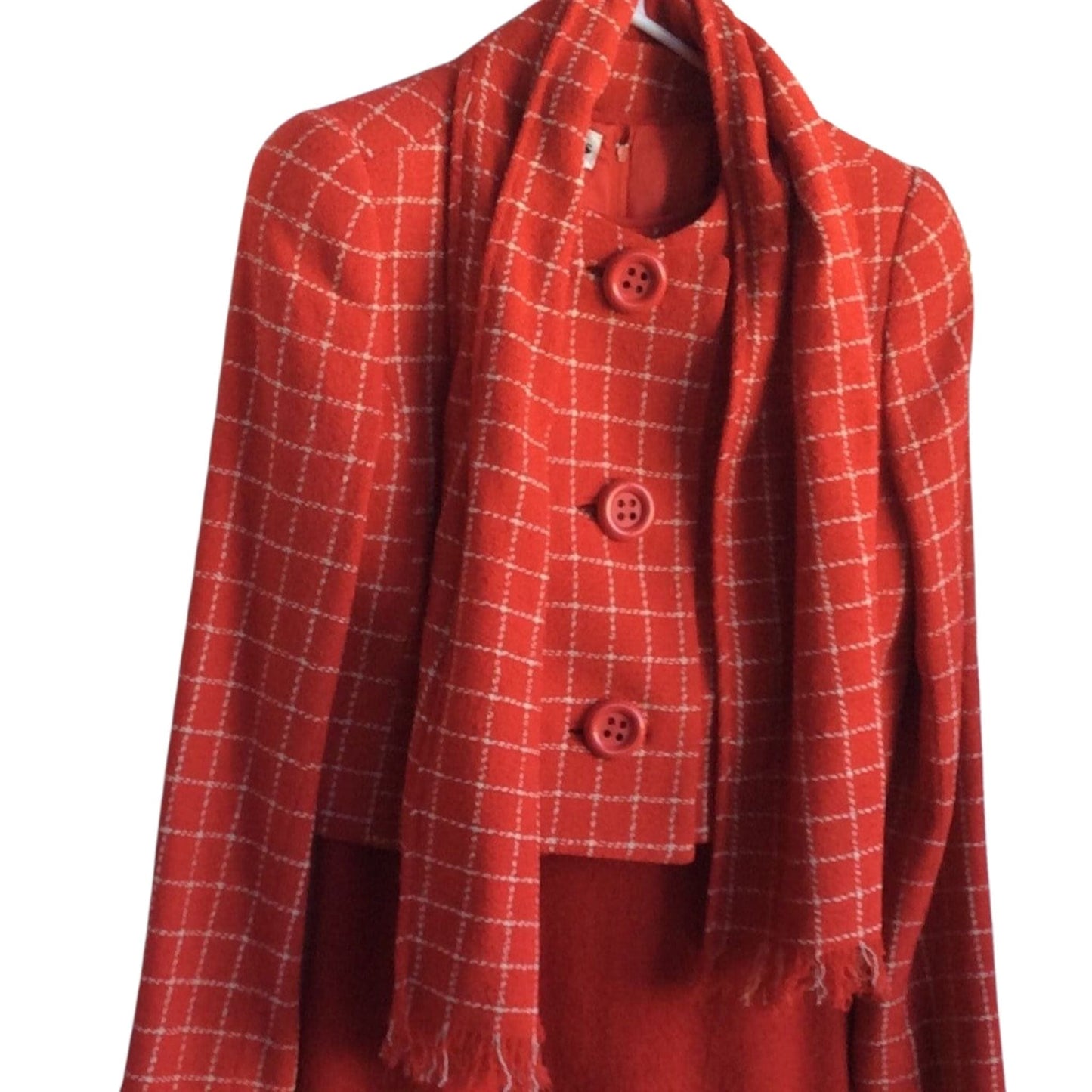 David Hayes Dress Outfit Medium / Red / Vintage 1980s