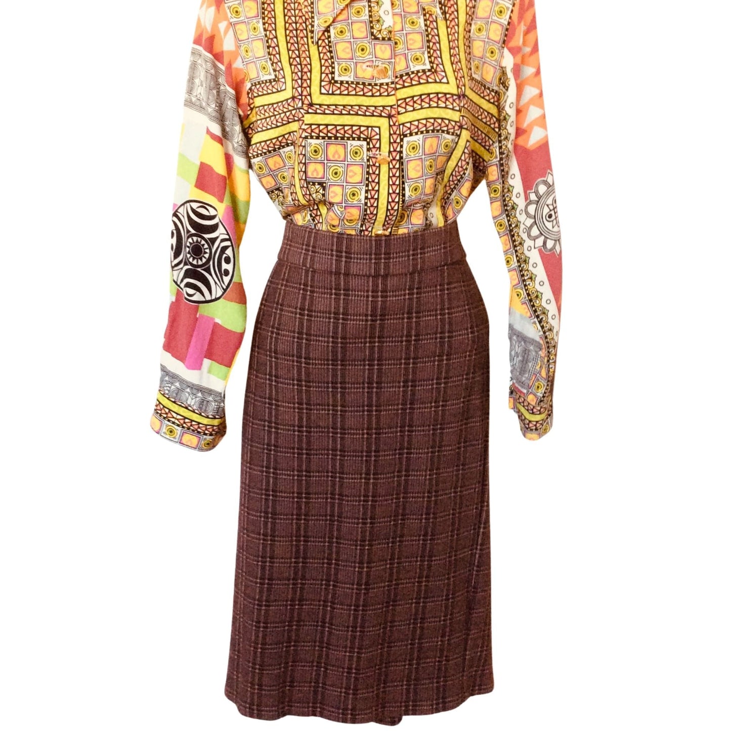 Diane Von Furstenberg Suit Extra Small / Brown / Vintage 1980s