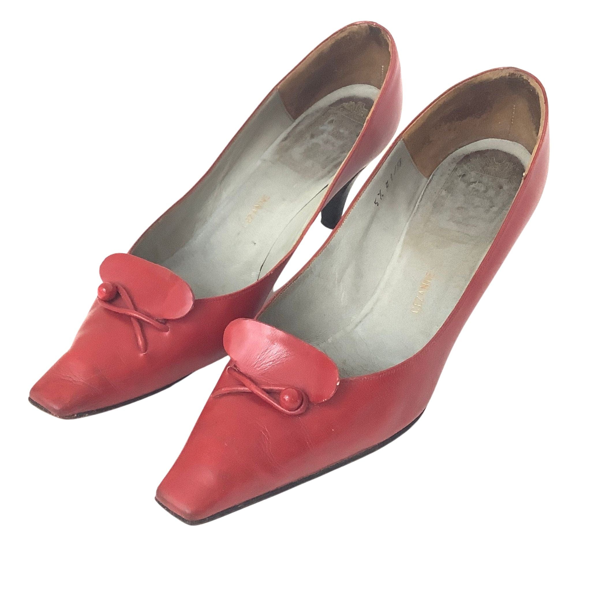 Dior/Vivier Pumps Shoes Size-6 Red Leather 1960s | Used
