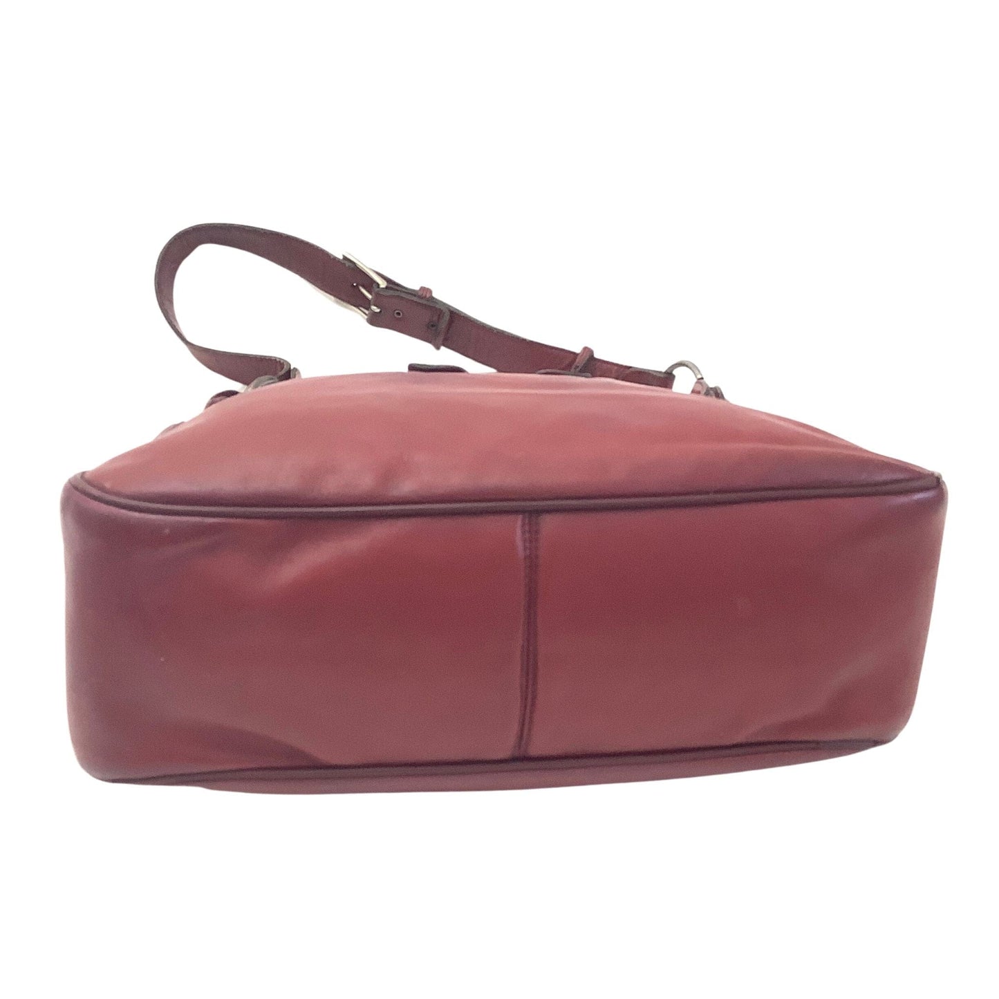Distressed Aigner Bag Burgundy / Leather / Vintage 1970s