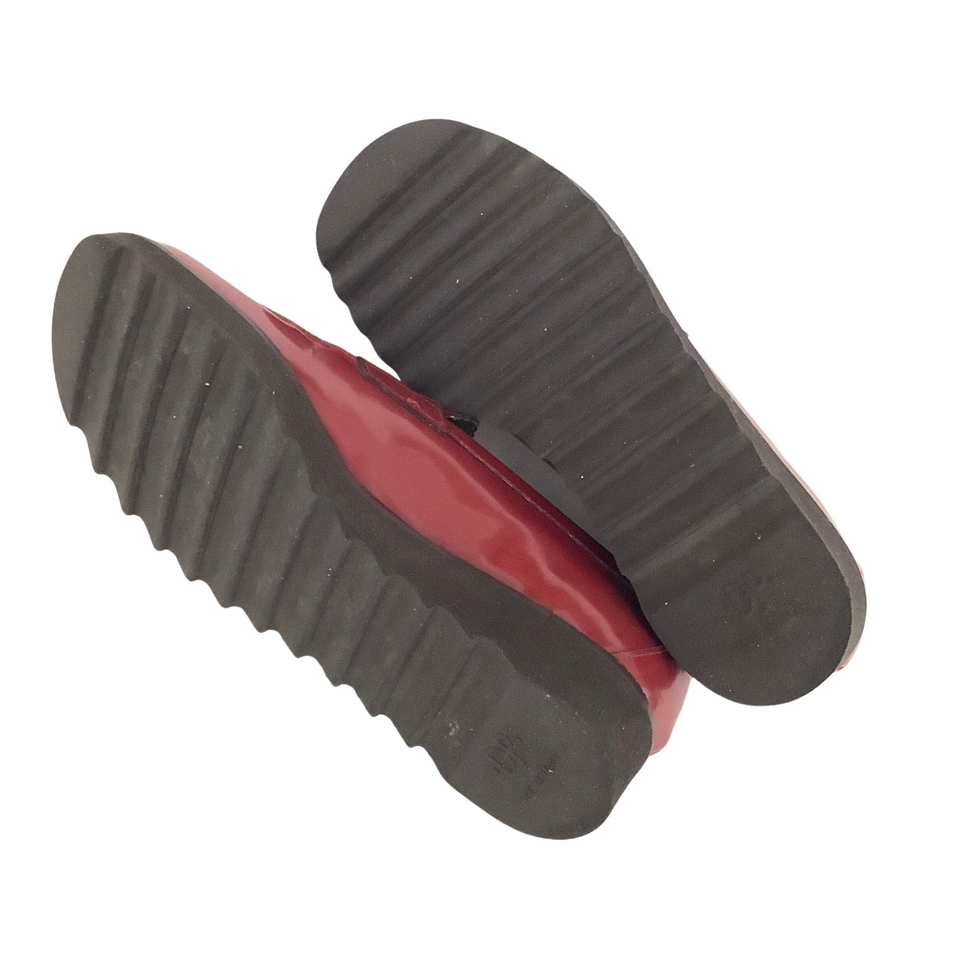  Red Leather Women's Loafers 