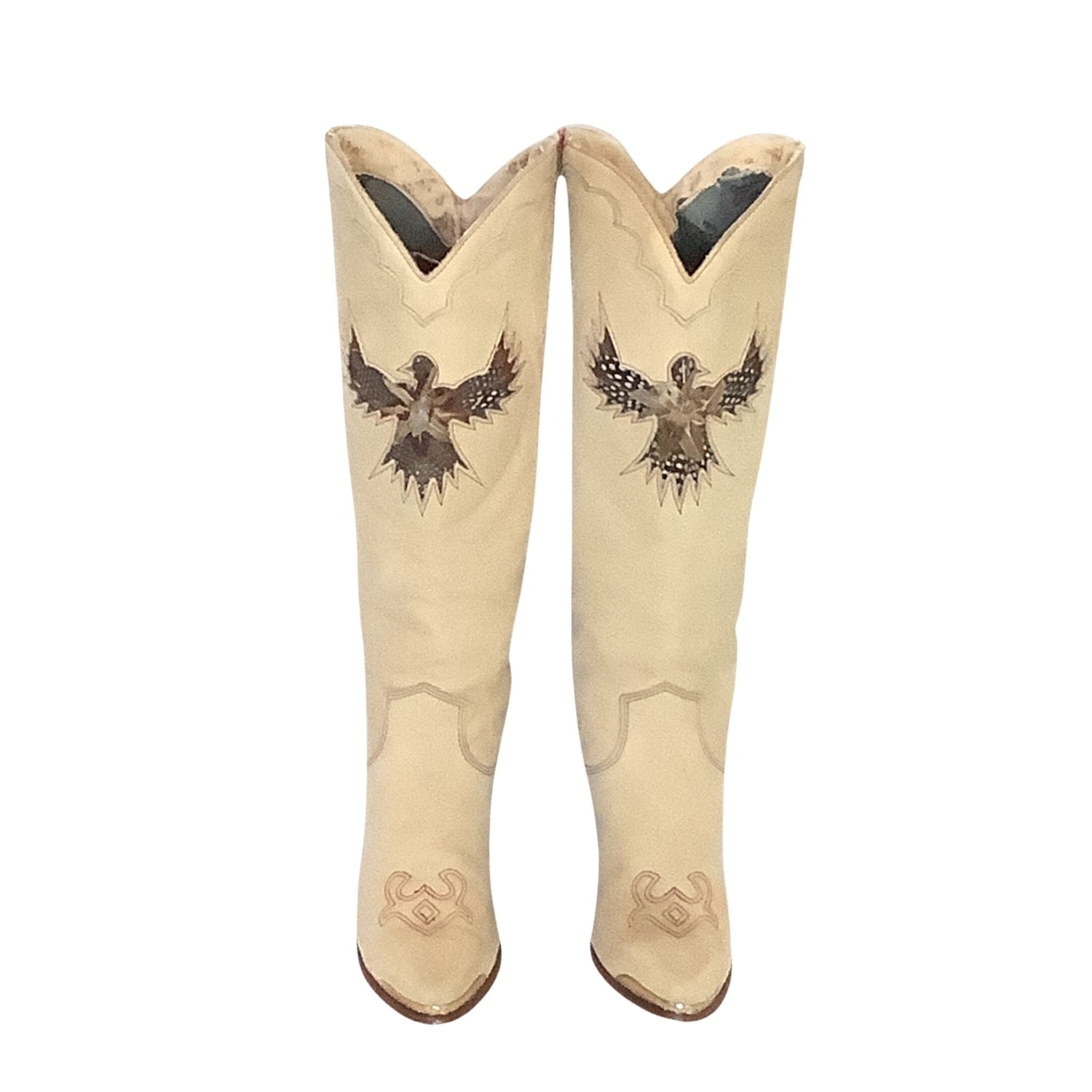 Size 6.5 Vintage 1980s Eagle Zodiac Boots - Distressed
