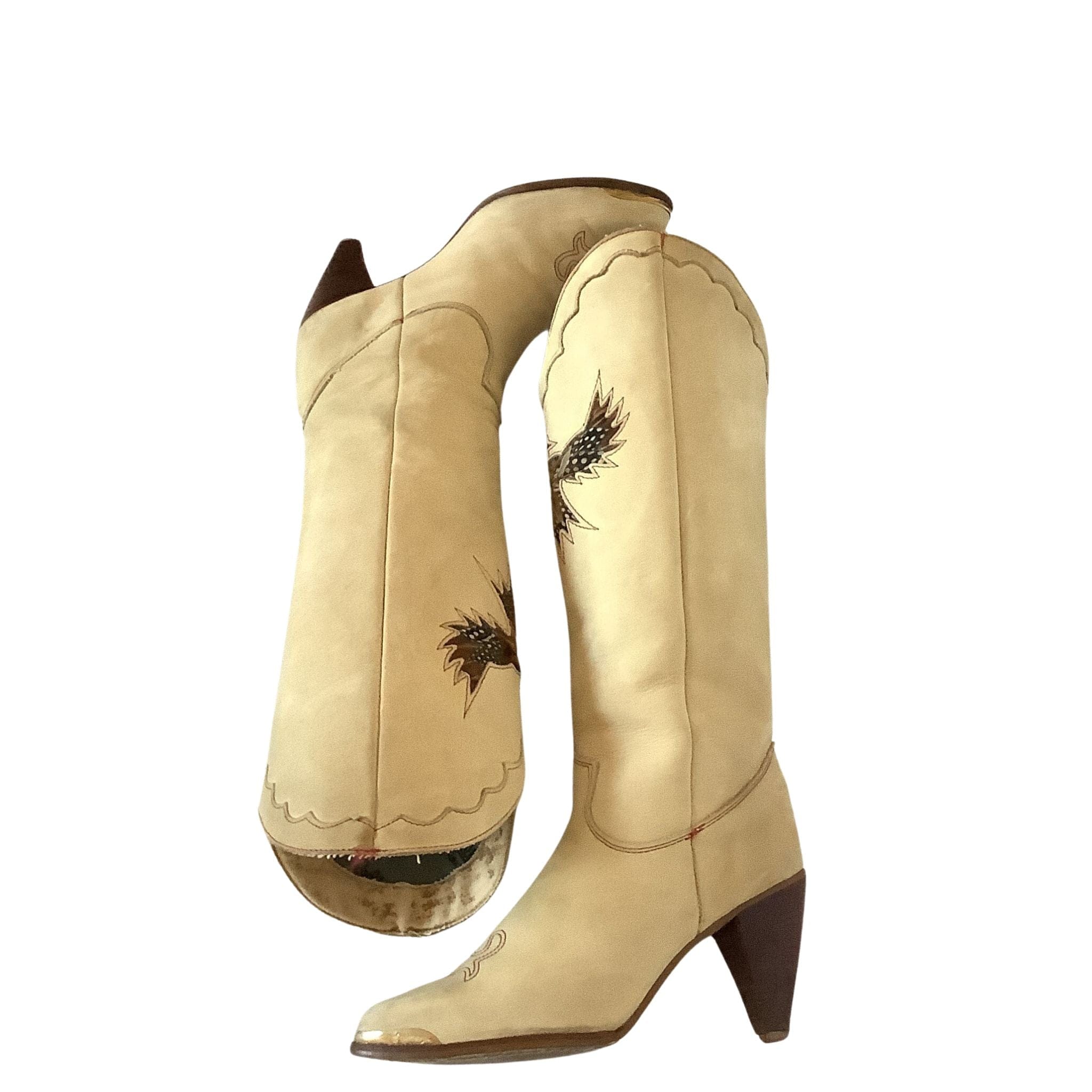 Size 6.5 Vintage 1980s Eagle Zodiac Boots - Distressed