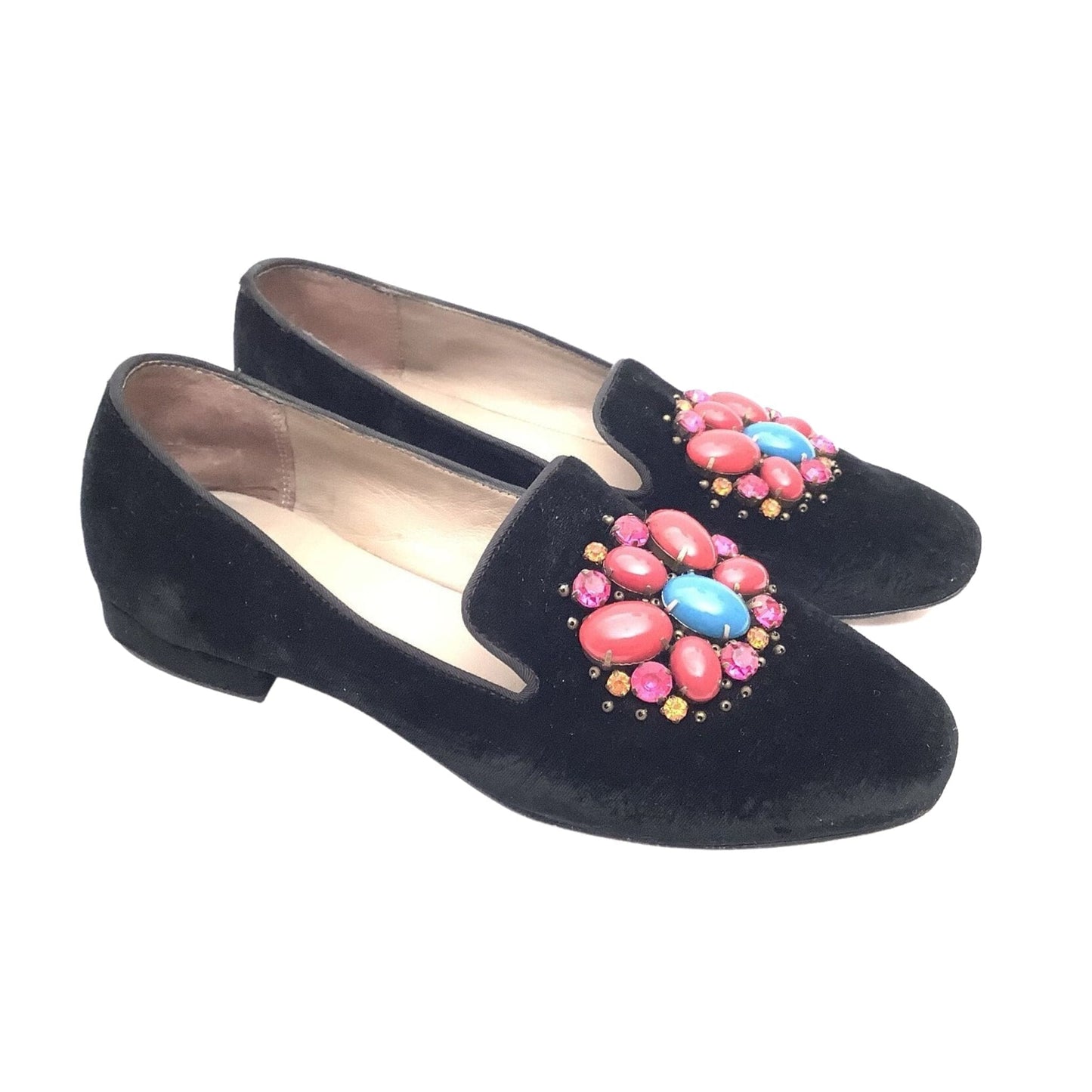Embellished Black Slippers