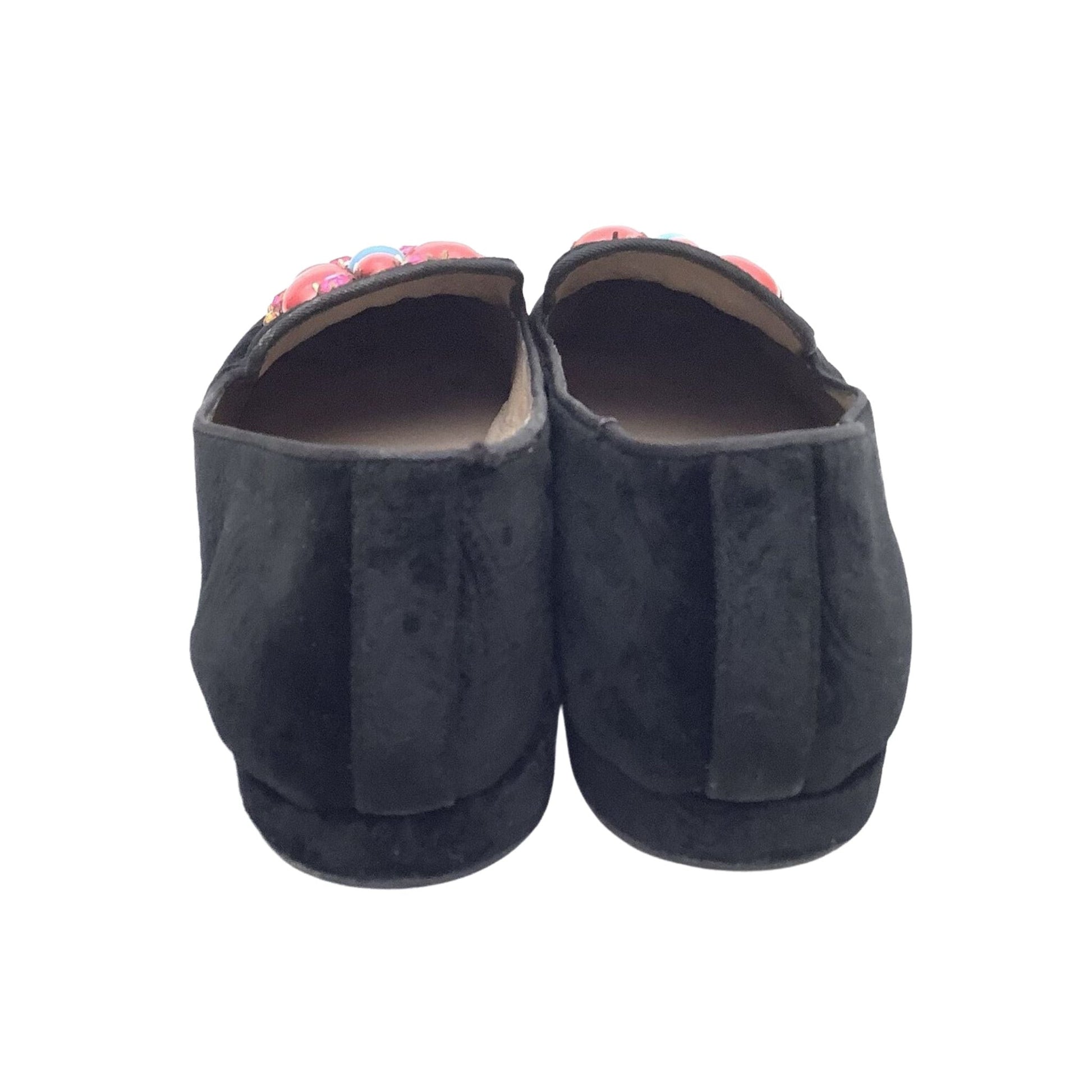 Embellished Black Slippers