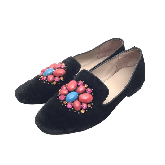 Embellished Black Slippers